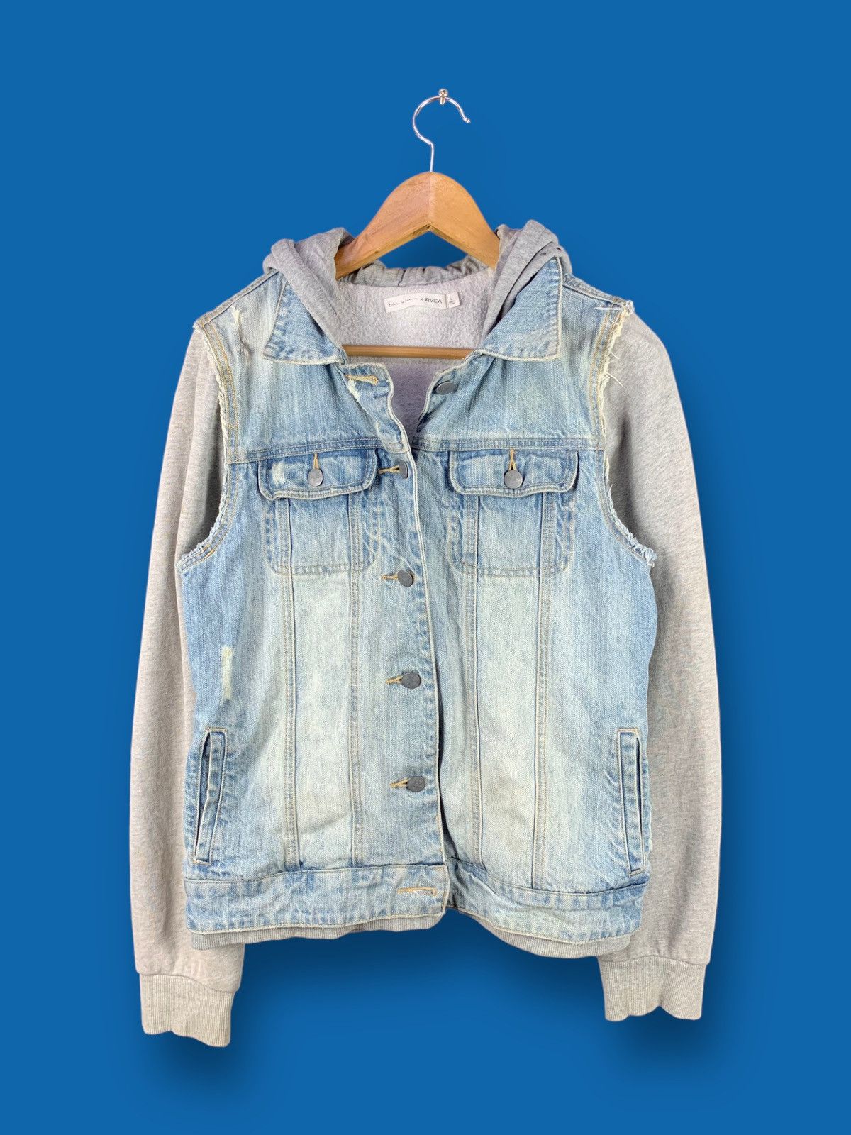 Steals! RVCA Erin Wasson Distressed Denim Jeans Jacket