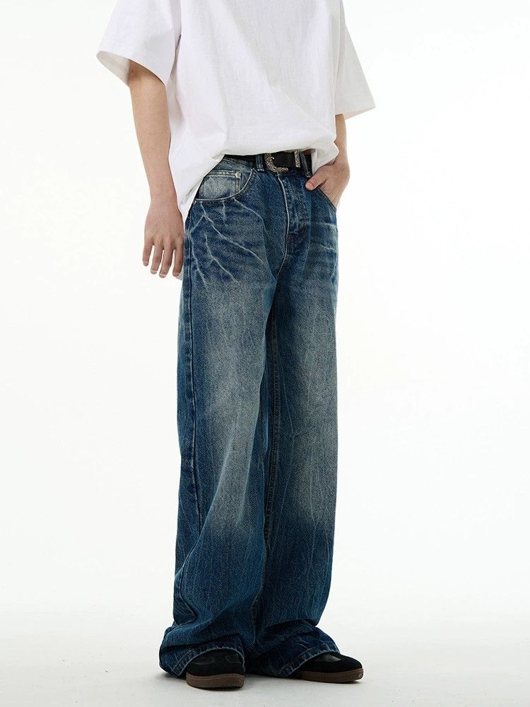 Japanese Brand American retro men's loose jeans Size US 32 / EU 48 - 2 Thumbnail