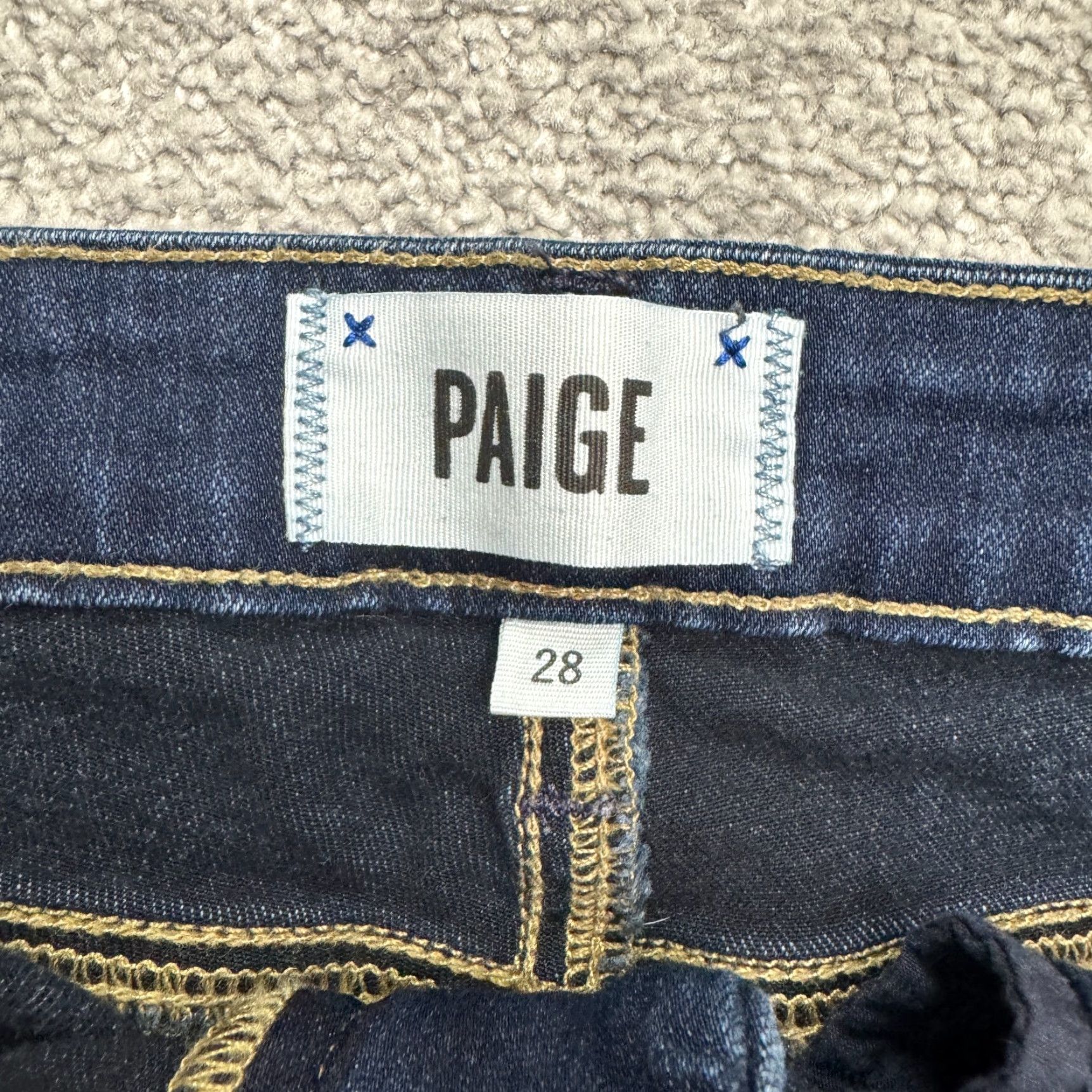 Paige Paige Verdugo Crop Jeans Women 28 Blue Dark Wash Mid Rise Stretch Denim Size 28" / US 6 / IT 42 - 6 Thumbnail