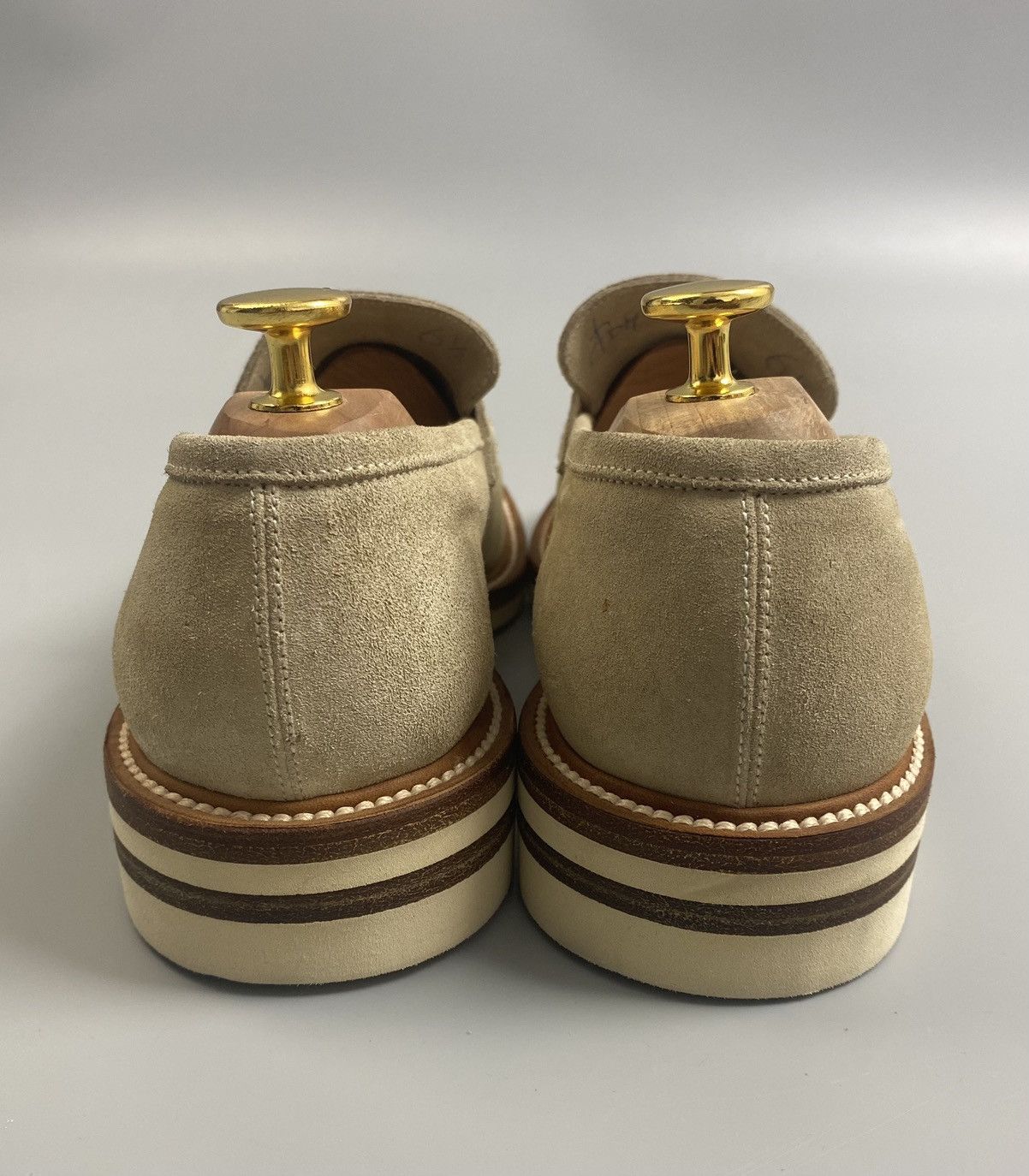 Kiton Kiton Beige Leather Suede Loafers Size US 6.5 / EU 39-40 - 6 Thumbnail
