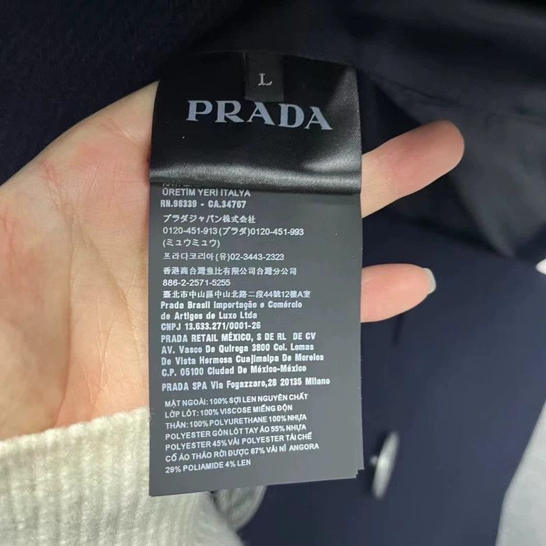 Prada Prada Navy Blue Wool Jacket Coat -2505 Size US L / EU 52-54 / 3 - 4 Thumbnail