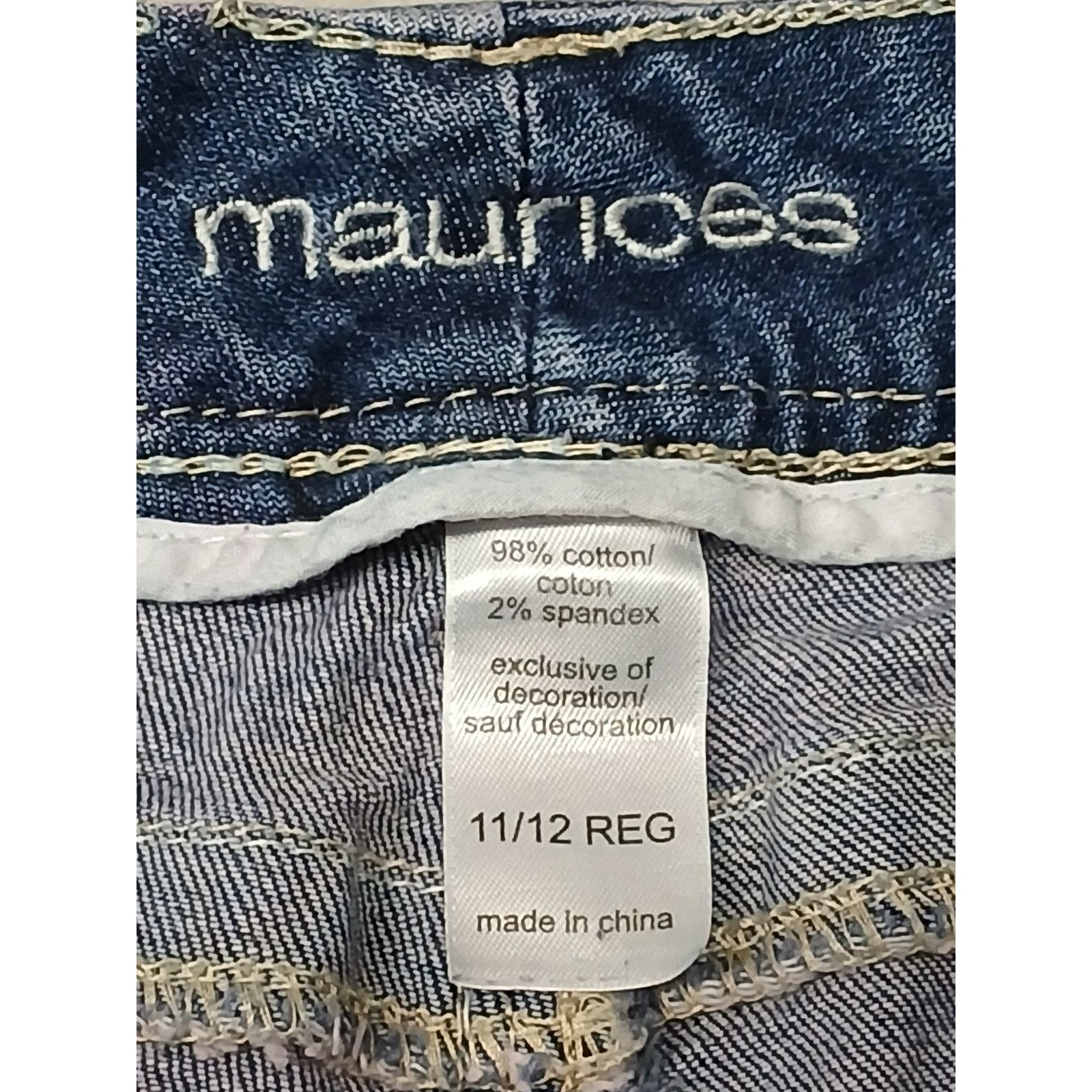 Other Maurices (11/12 Reg) Straight Leg Boot Cut Blue Denim Jeans Size 30" / US 8 / IT 44 - 7 Thumbnail