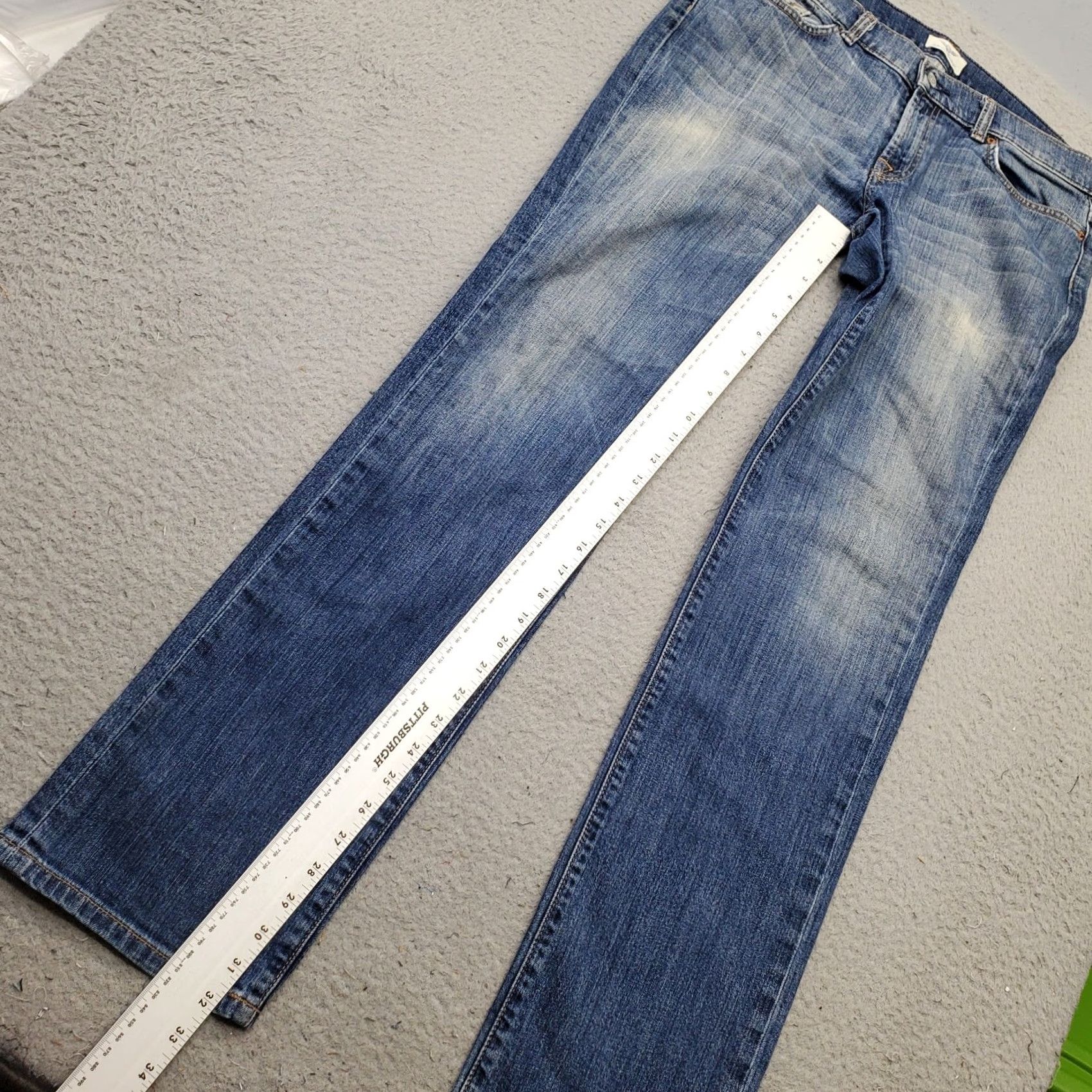 Denime Uncharted Territory Womens Jeans 31 Blue Denim Stretch Straight Leg 5-Pocket Regular Size 31 Womens Size 24" / US 00 / IT 34 - 4 Thumbnail