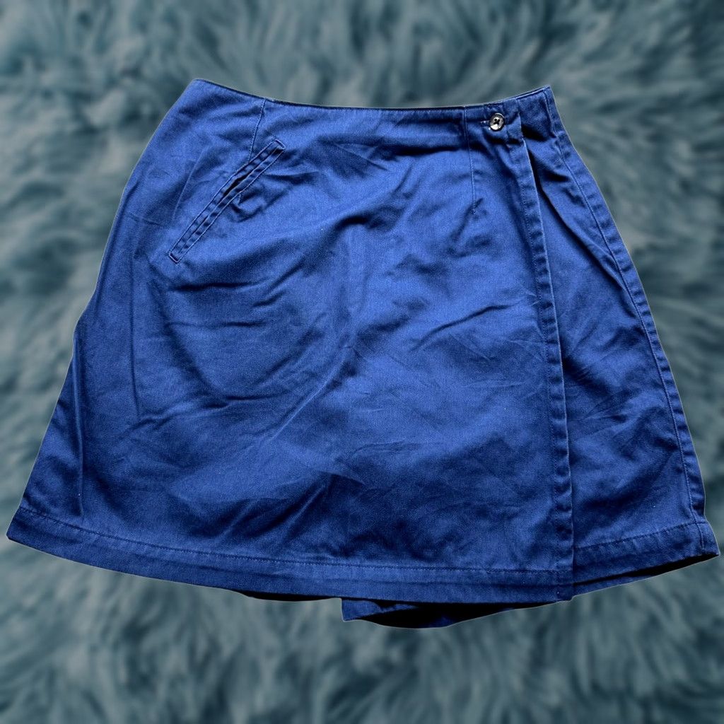Nike VINTAGE Nike Golf Blue Skort Shorts Womens M 27x6.5 Twill Cotton Polyester Pockets 90s 80s Shout Swoosh Women Size 32" / US 10 / IT 46 - 1 Thumbnail