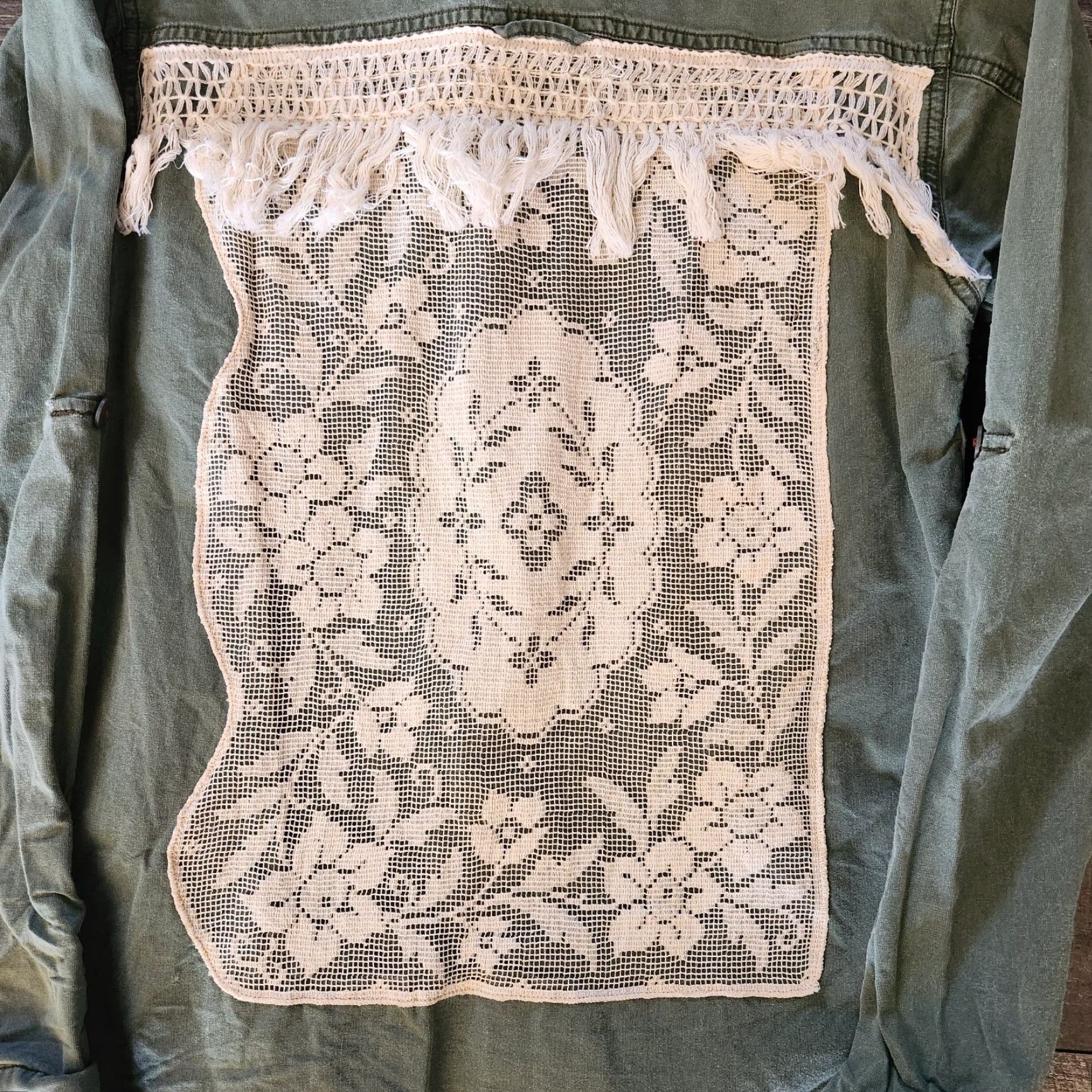 Mossimo VINTAGE Mossimo Jacket Womens Lace Green Button Up Hippie Casual M Size M / US 6-8 / IT 42-44 - 5 Thumbnail