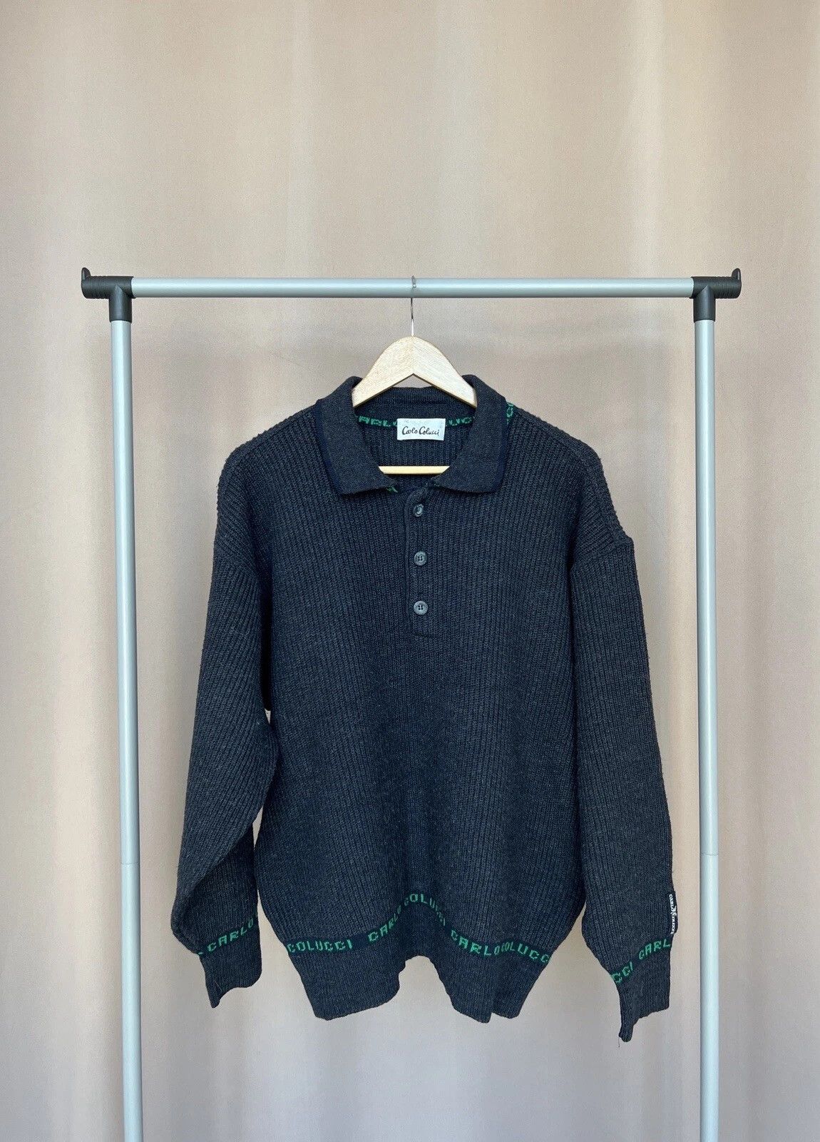 Carlo Colucci Carlo Colucci Wool Sweater Mens Size 50 or M Logo Pullover Size US M / EU 48-50 / 2 - 1 Thumbnail