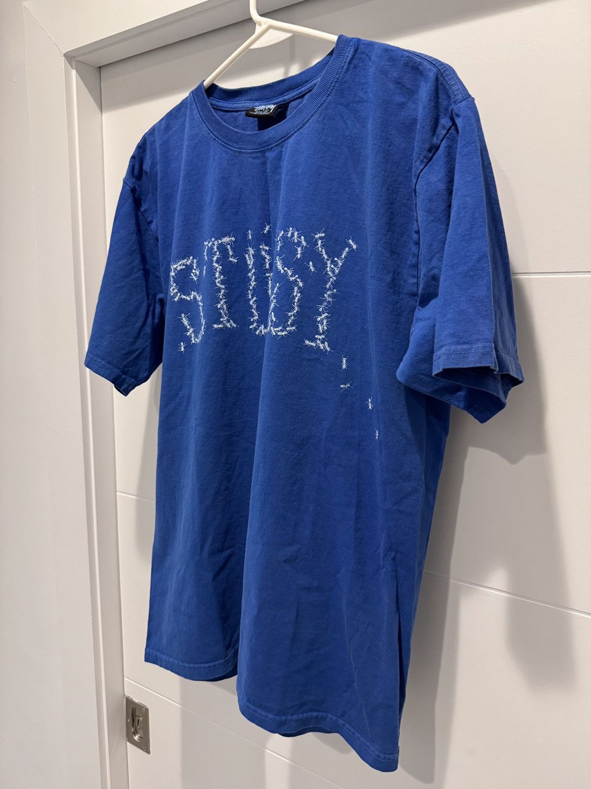 Stussy Stussy Mens Pigment Dyed Ants Blue Tee Size M Medium Size US M / EU 48-50 / 2 - 3 Thumbnail