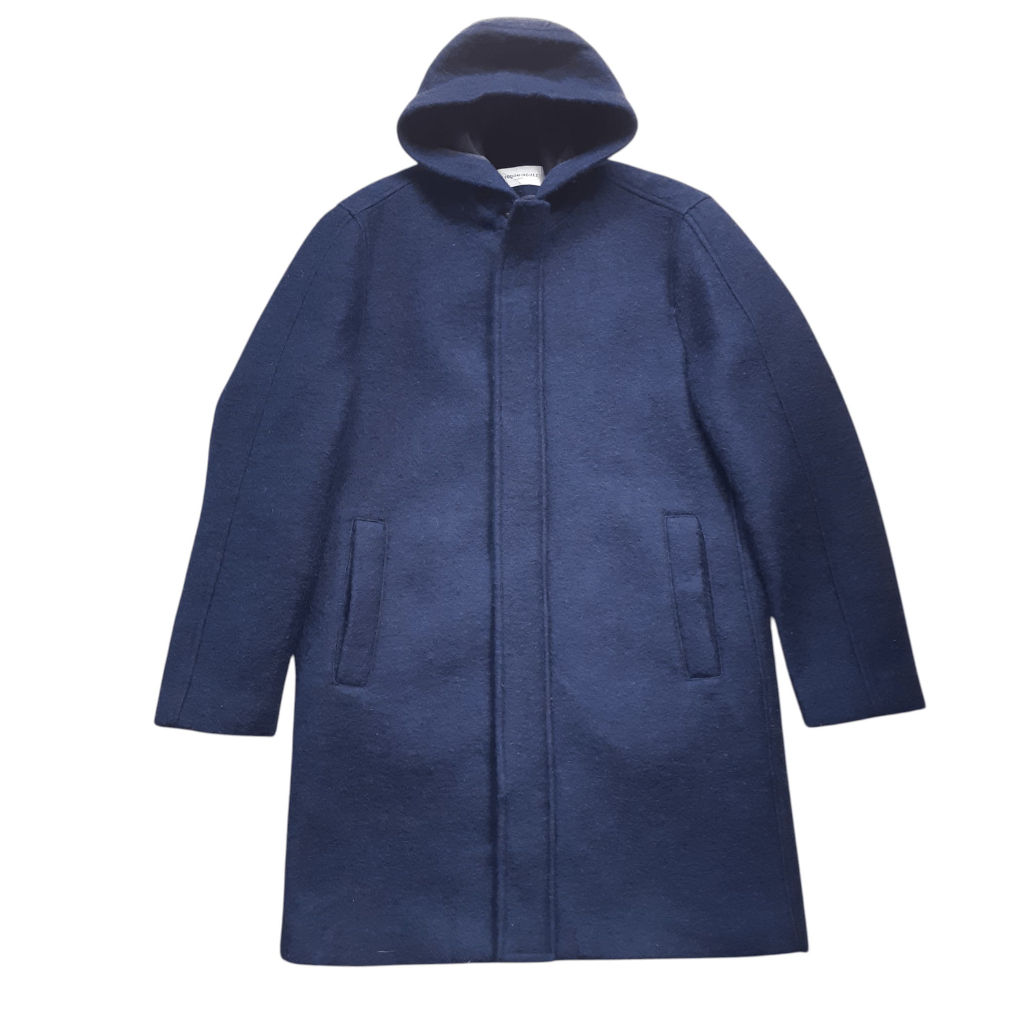 ADOLFO DOMINGUEZ Hooded Wool Coat Women size Small Navy