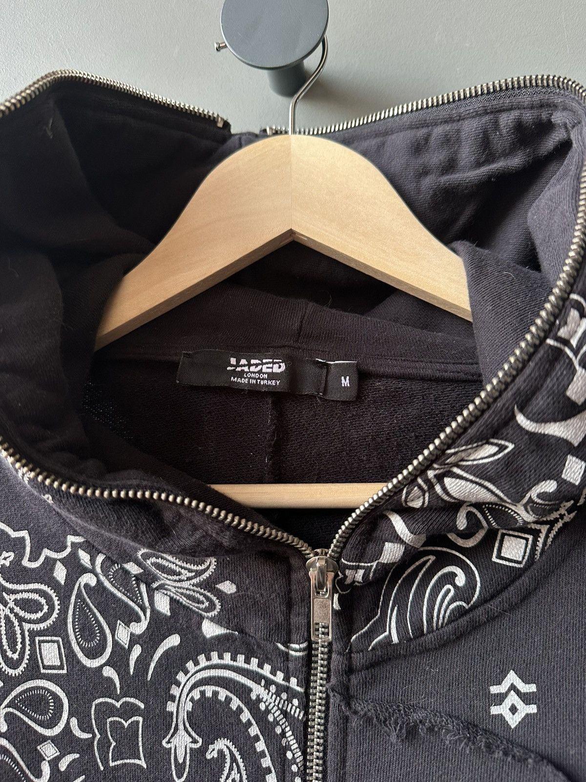 Jaded London Jaded London Over Zip Bandana Patchwork Hoodie Size M Size US M / EU 48-50 / 2 - 3 Thumbnail