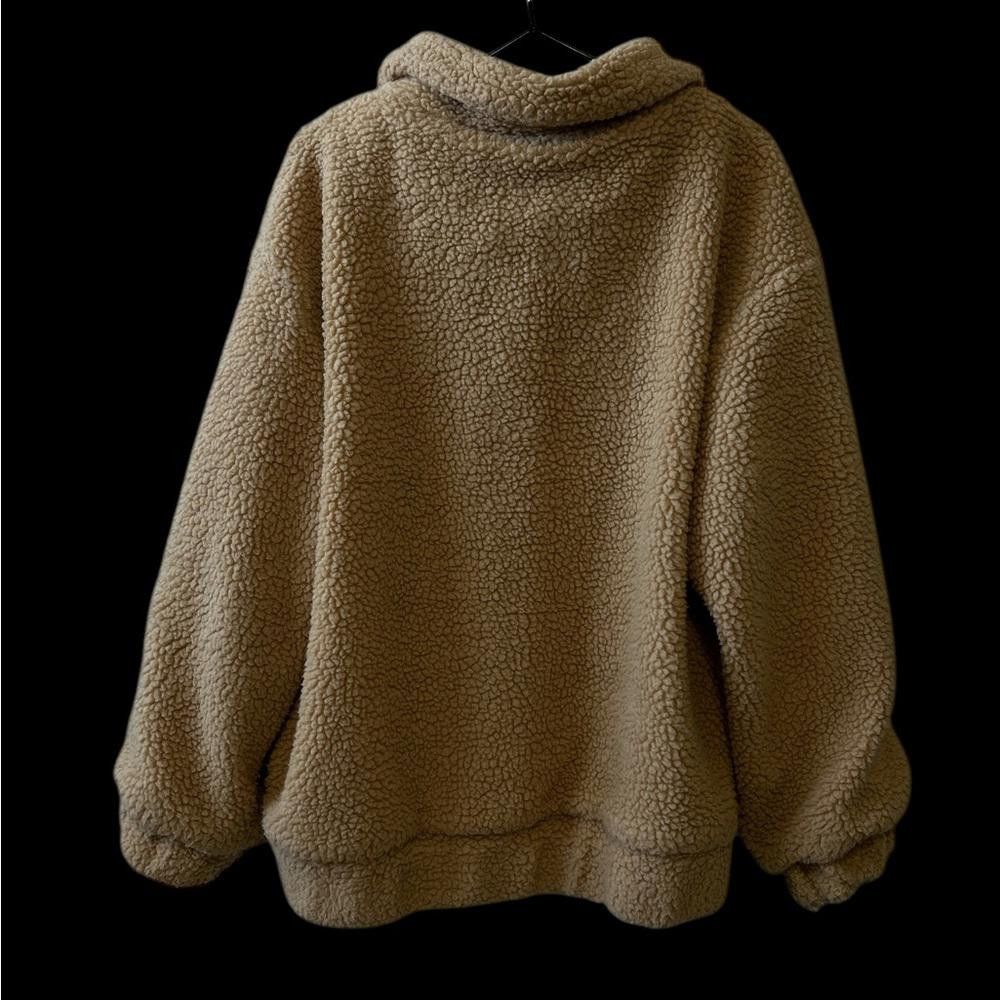 Designer ZAFUL Tan Teddy Fleece oversized Jacket Size S / US 4 / IT 40 - 4 Thumbnail