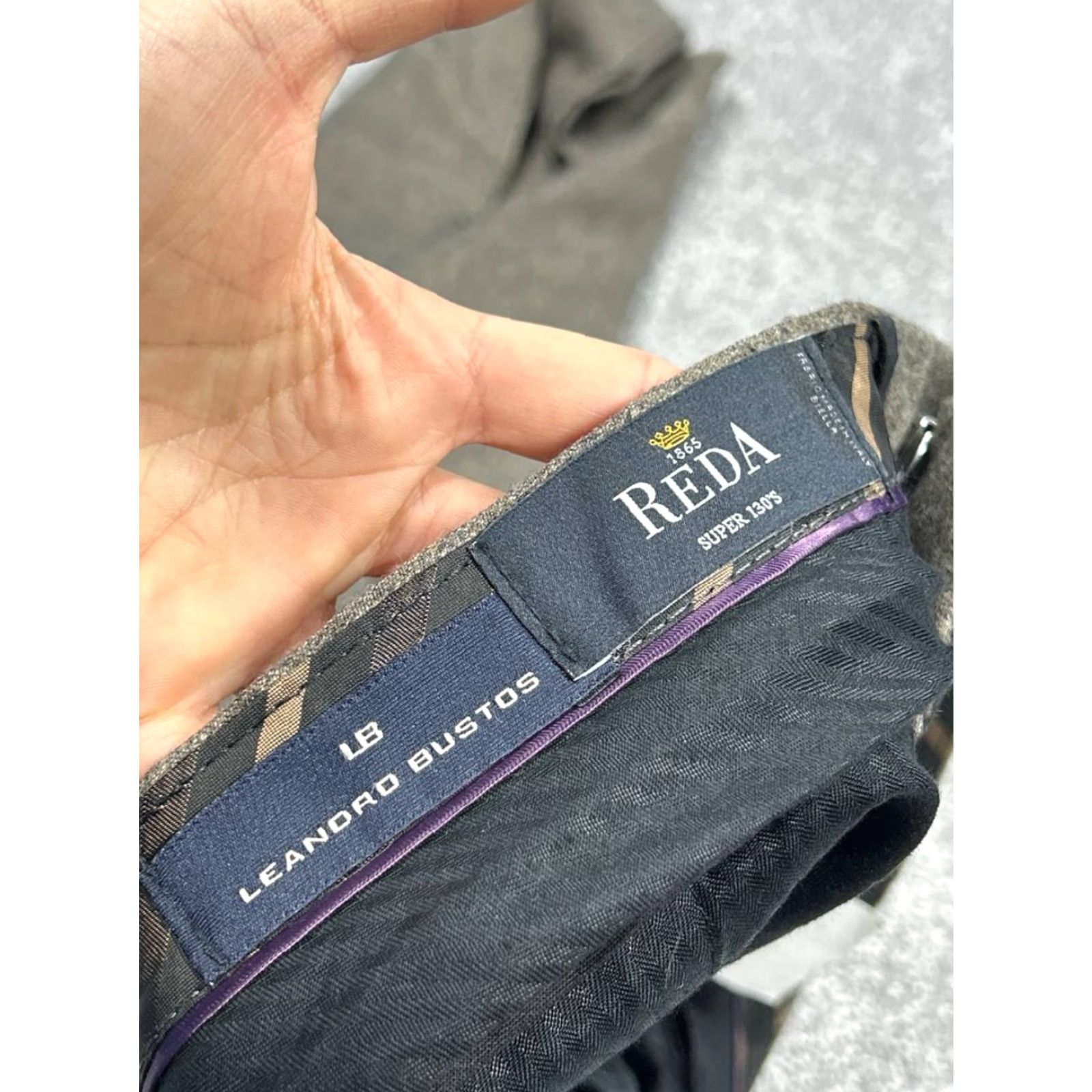 BREDA Leandro Bustos Dress Pants Mens 34 Brown Virgin Wool 90s Knit Flat Front Regular Full-Length 29in Inseam Pants Shirt? Size US 34 / EU 50 - 6 Thumbnail