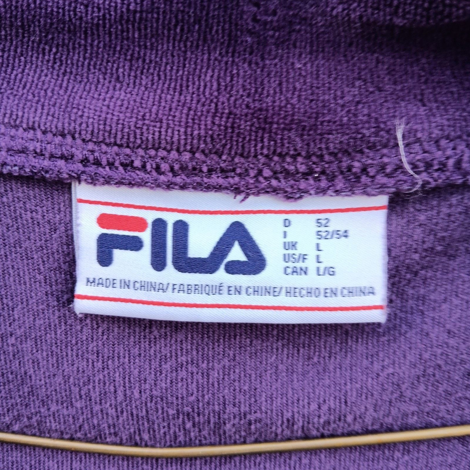 Fila FILA Womens Quarter Zip Fleece Pullover Purple w/ Gold Large Size L / US 10 / IT 46 - 5 Thumbnail