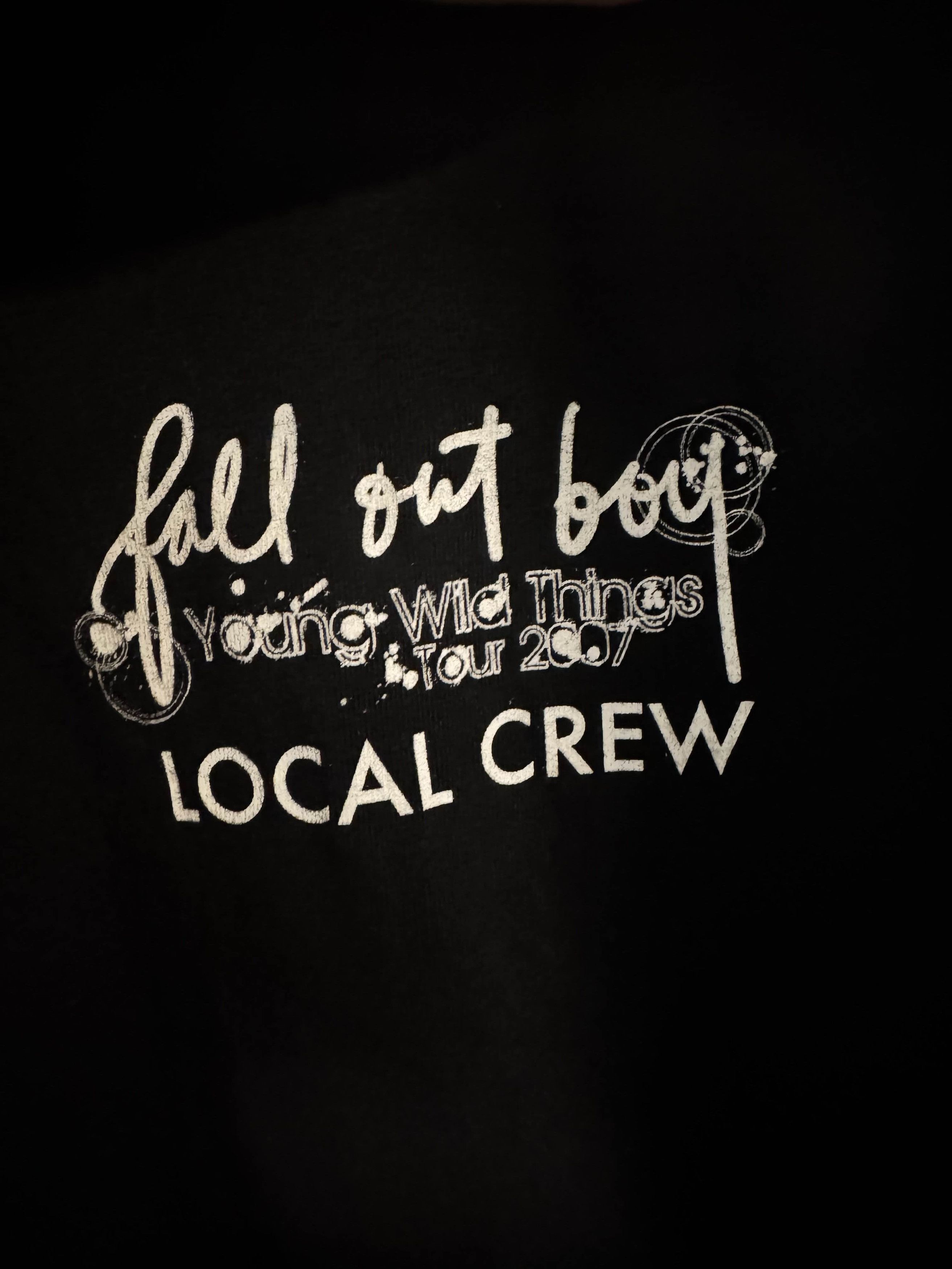 Vintage 2007 Fall Out Boy "Young Wild Things" Tour Crew Shirt Size US L / EU 52-54 / 3 - 3 Thumbnail