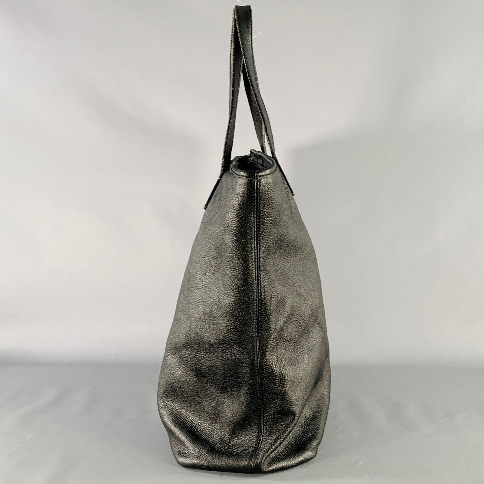 Max Mara MAX MARA Black Leather Tote Top Handles Zip Handbag Size ONE SIZE - 2 Thumbnail