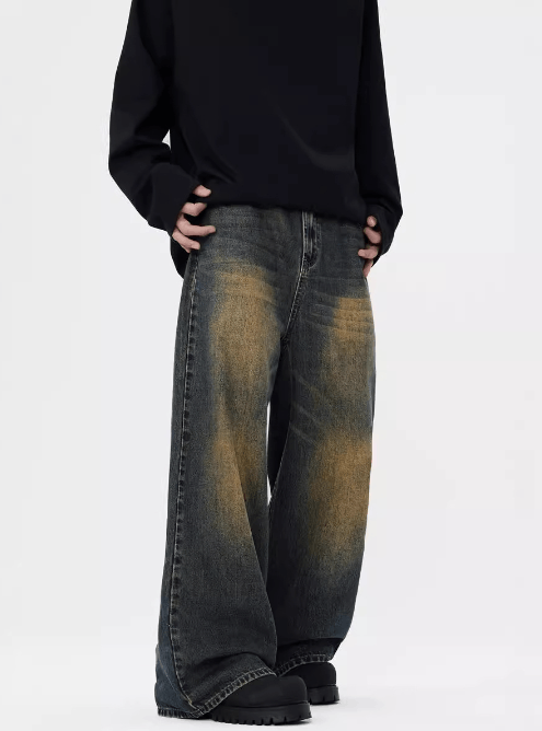 Japanese Brand × Jean American retro washed distressed loose straight jeans Size US 32 / EU 48 - 2 Thumbnail