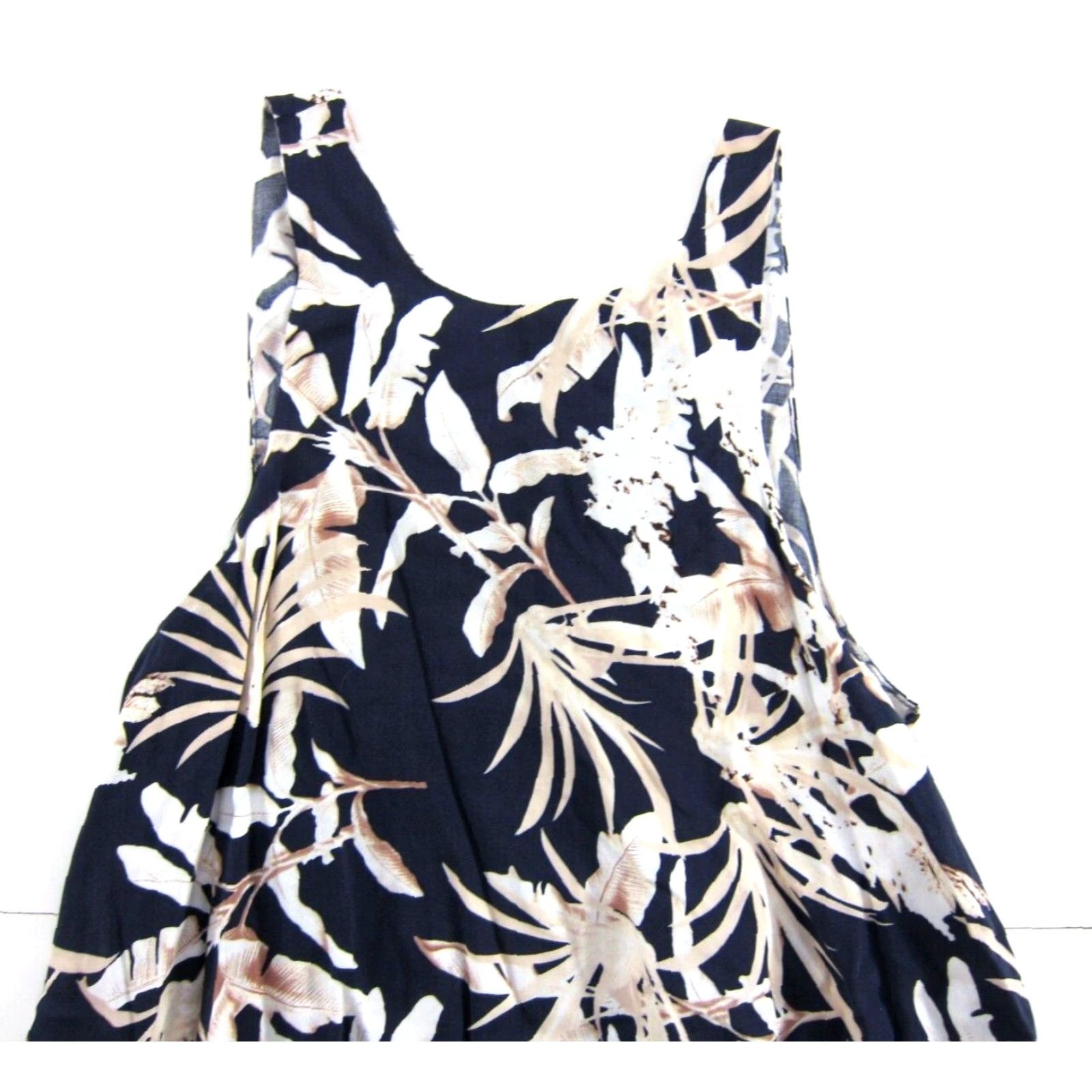 Vintage Dress Forum Los Angeles California Rayon Blue Floral Tank Sun Dress Medium Size M / US 6-8 / IT 42-44 - 4 Thumbnail