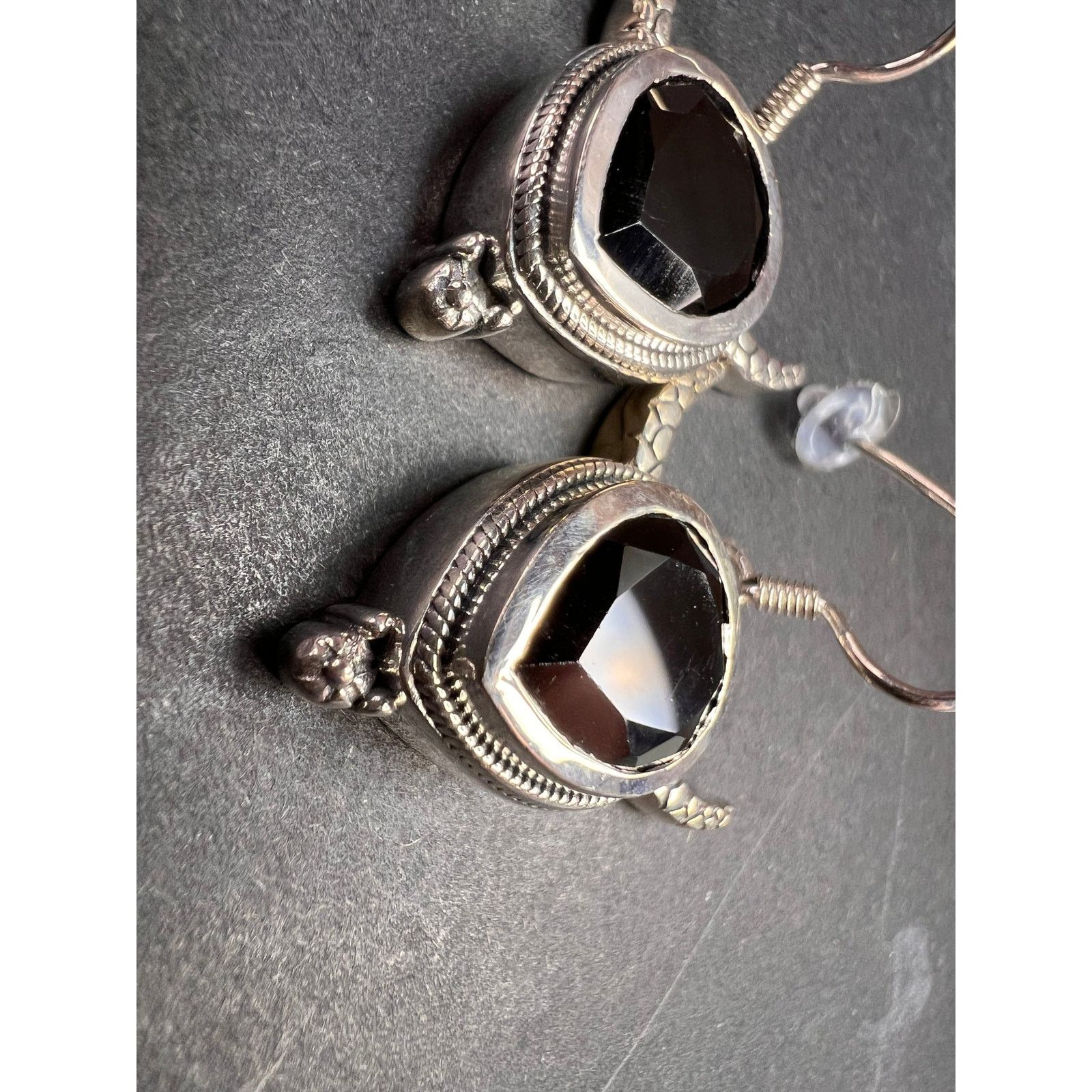 Other NEW black spinel bull head sterling silver earrings Size ONE SIZE - 8 Thumbnail