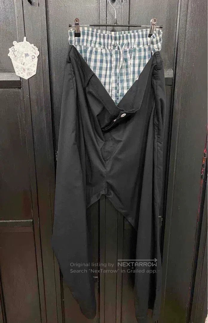 Vivienne Westwood vivienne westwood long black trousers with checkered waist. Size 33" - 1 Thumbnail