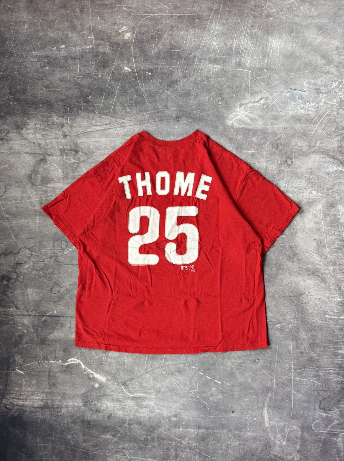 Lee Vintage Y2K Philadelphia Phillies Jim Thome MLB Lee T-shirt Size US XL / EU 56 / 4 - 1 Thumbnail