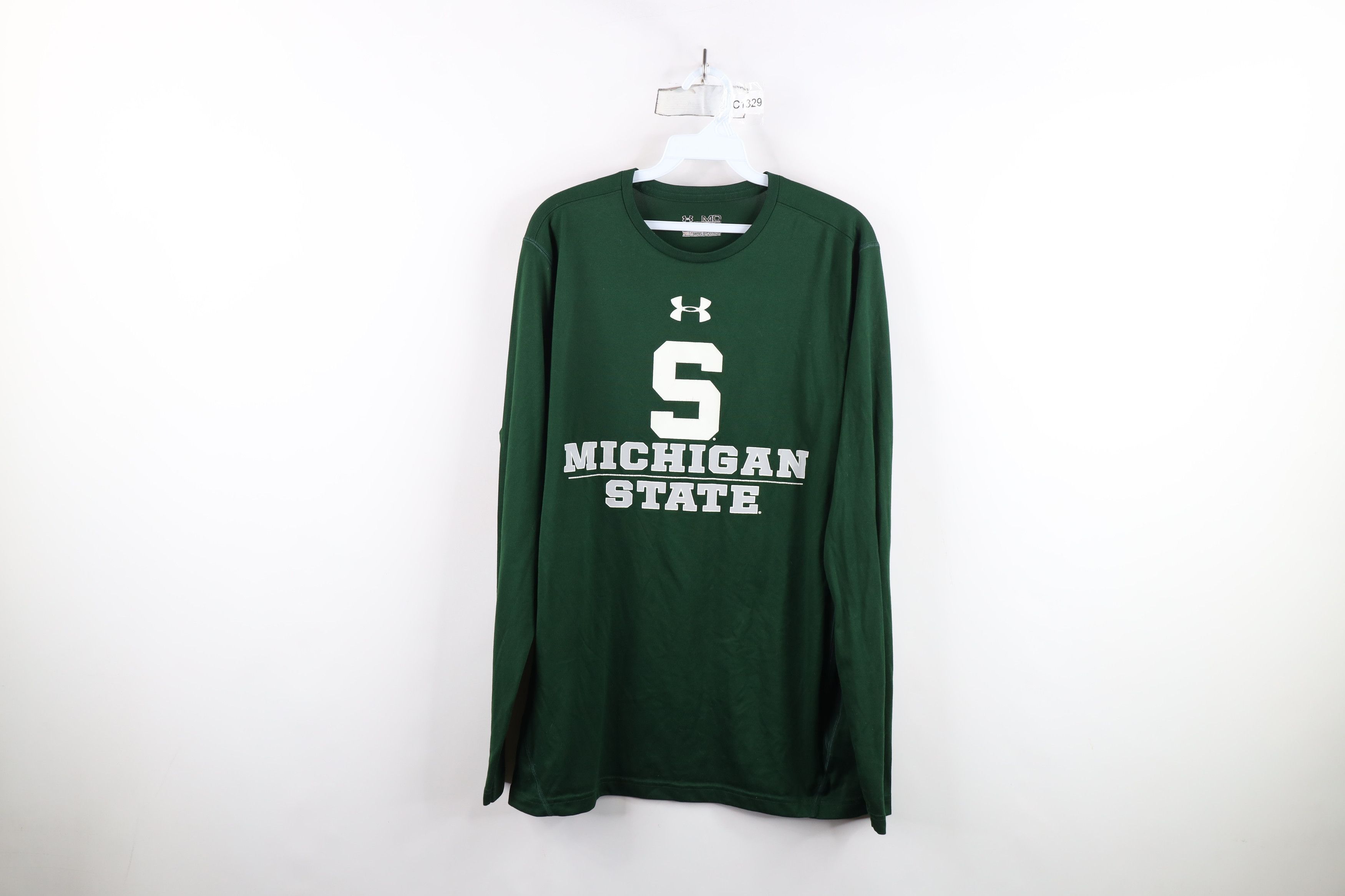 Under Armour × Vintage Under Armour State University Long Sleeve T-Shirt Green Size US M / EU 48-50 / 2 - 1 Thumbnail