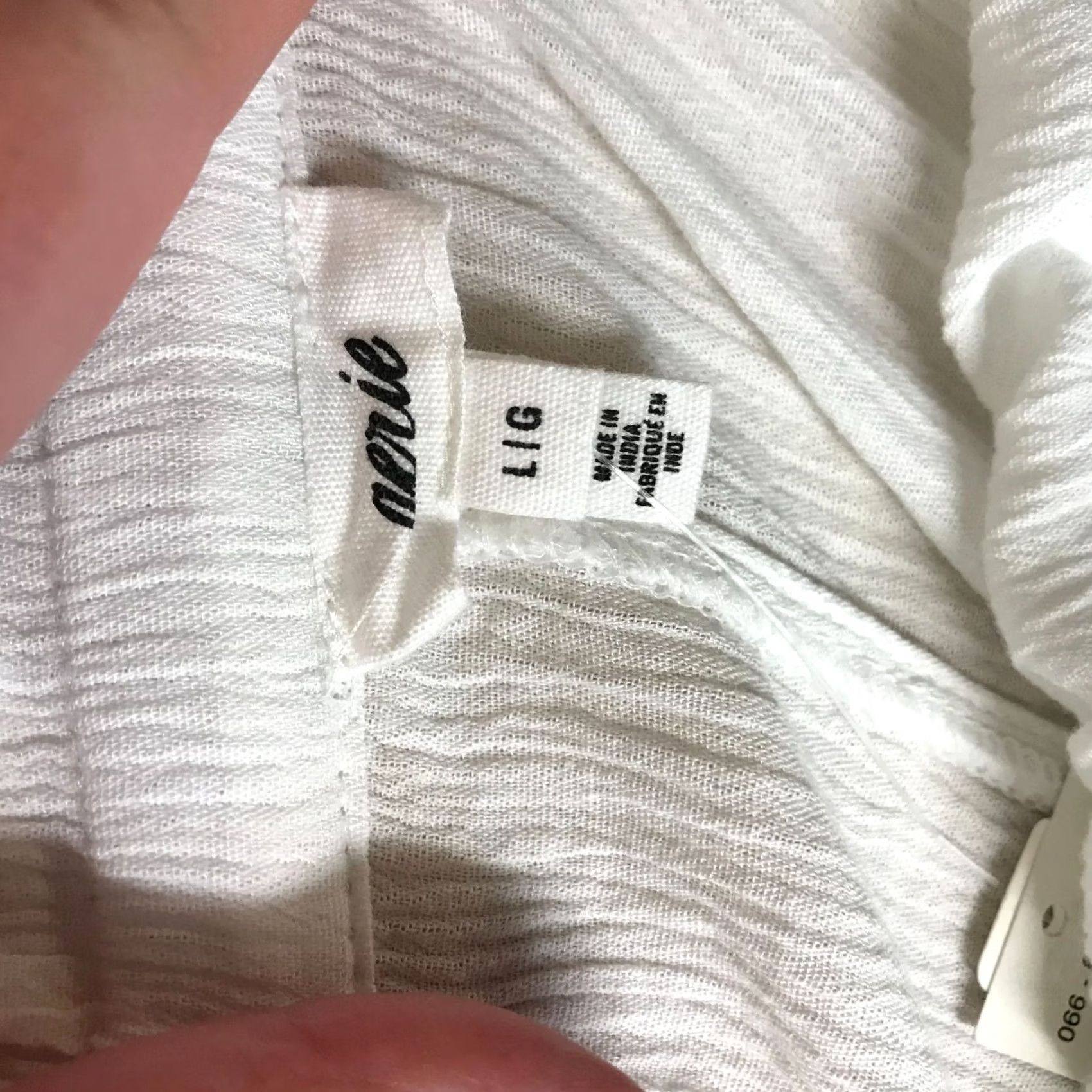 Vintage AERIE WOMEN'S SLEEP SHORTS White Drawstring Waist Lace Detail Casual Shirt? Size 36" / US 14 / IT 50 - 7 Thumbnail