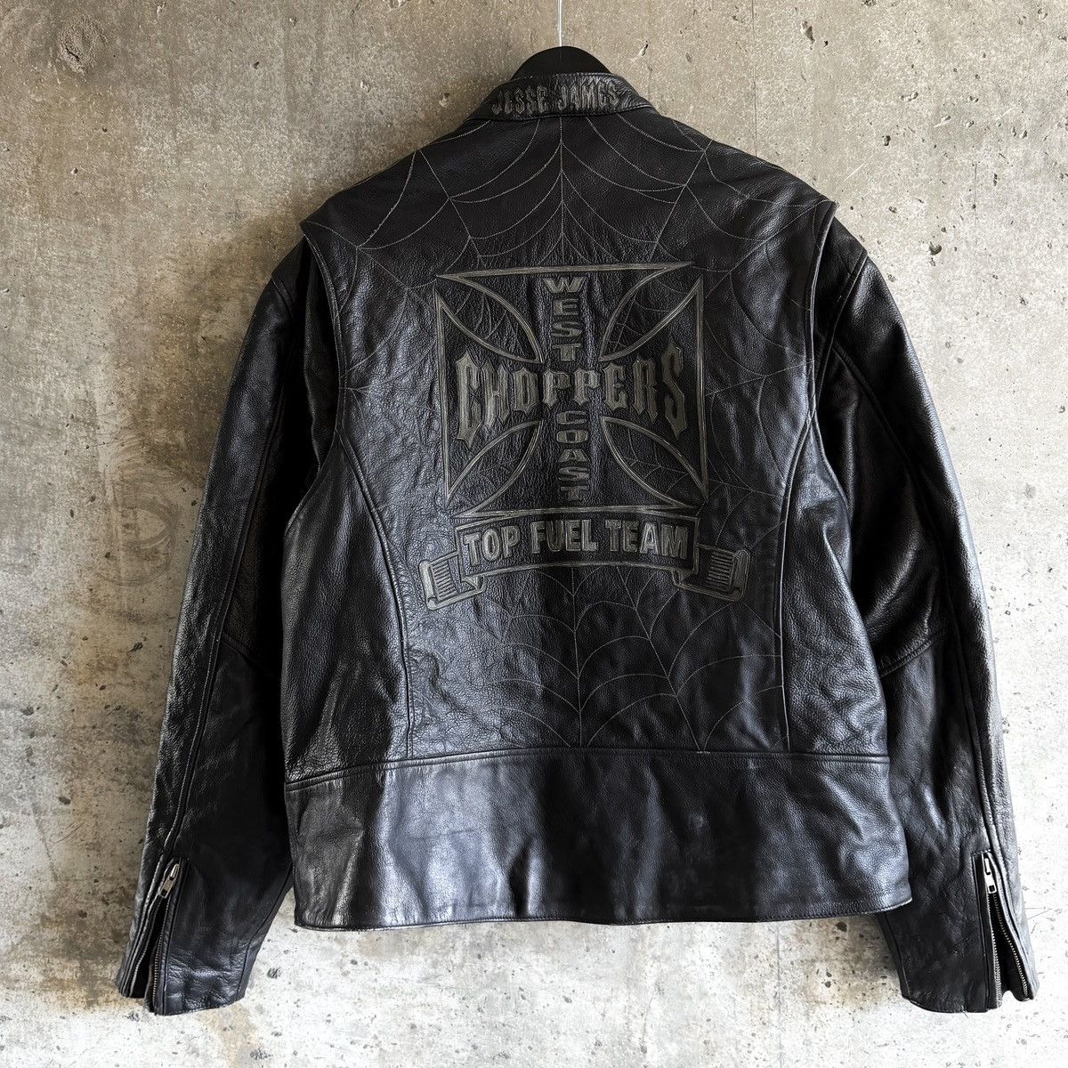 West Coast Choppers Vintage WEST COAST CHOPPERS Jesse James WCC Leather Jacket Size US XL / EU 56 / 4 - 3 Thumbnail