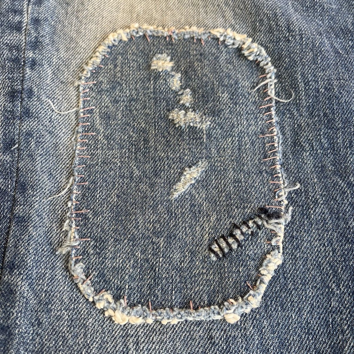 Undercover SS05 "But Beautiful" Distressed Patchwork 60 Denim Jeans Size US 33 - 7 Thumbnail