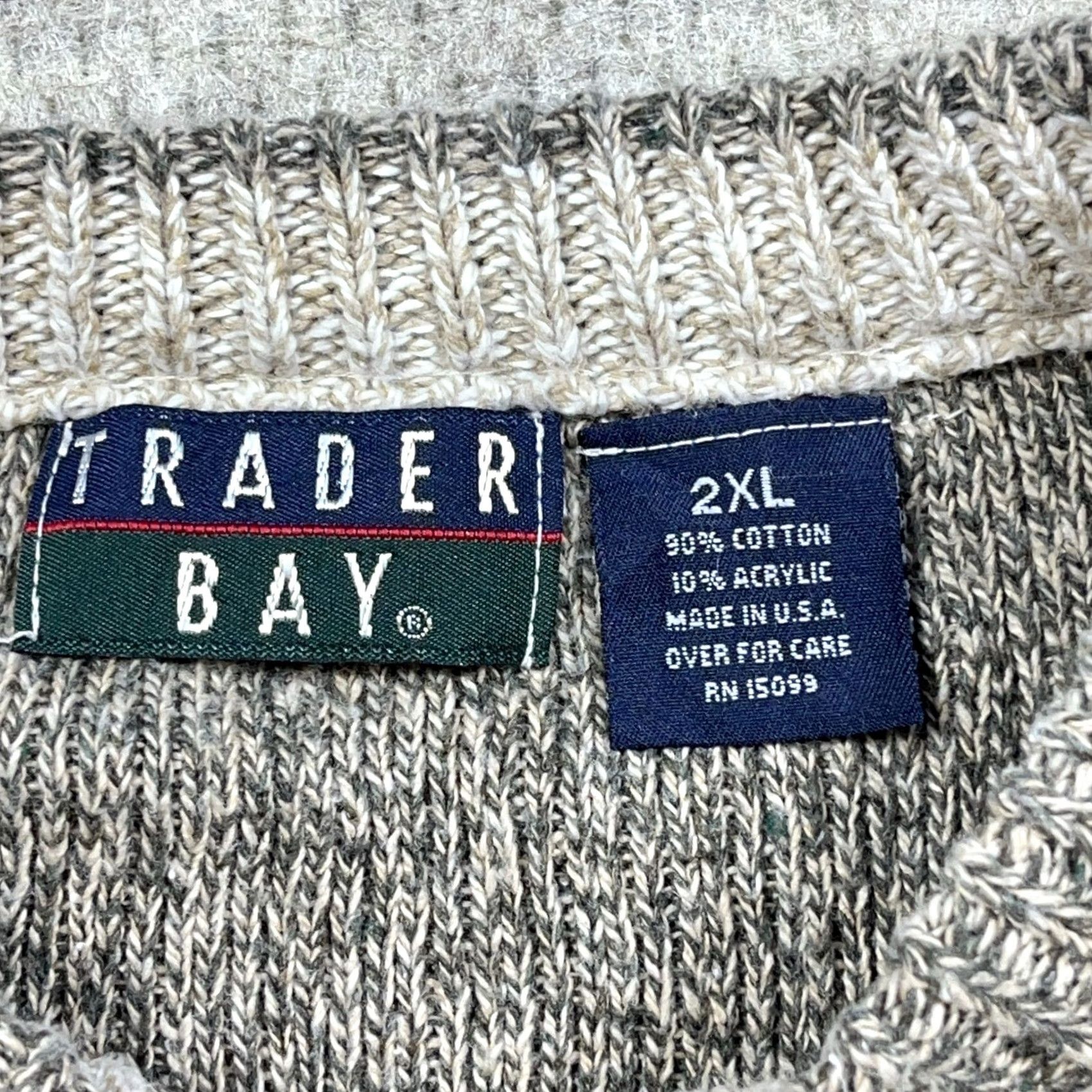 Vintage Vintage Traders Bay Grandpa Sweater Men 2XL Tan Brown Geometric Nordic Crewneck Rib Knit Pullover Casual Fall Winter 80s 90s Retro Hip Hop USA Mens Size US XXL / EU 58 / 5 - 4 Thumbnail