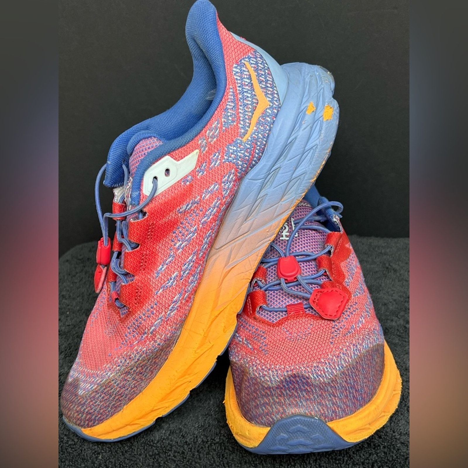 Hoka Hoka One One SpeedGoat 5 Blue Coral Camellia Women Sz 8 6.5Y Size US 8 / IT 38 - 4 Thumbnail