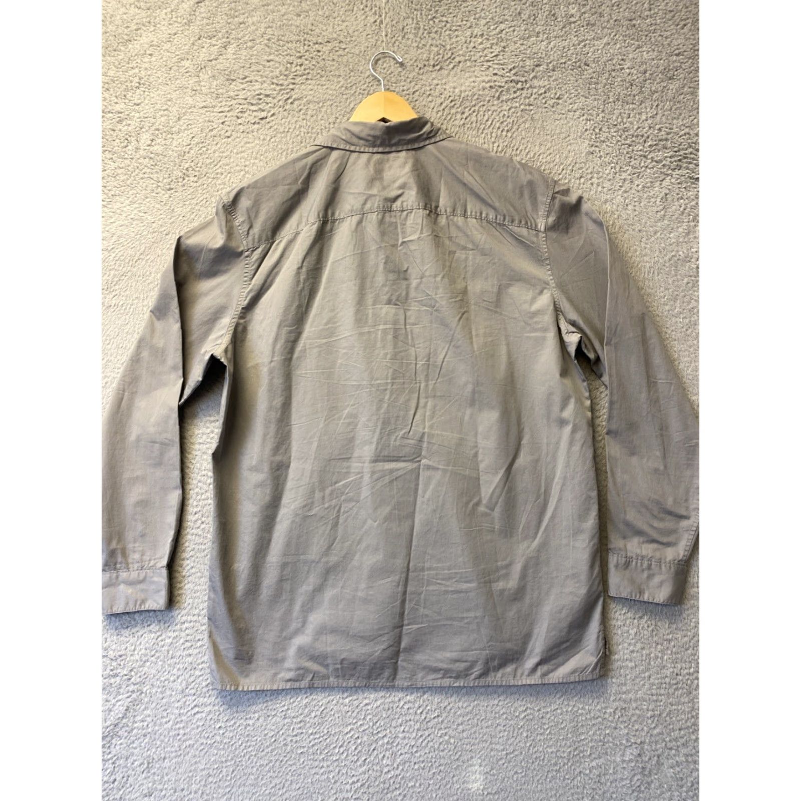 Gap GAP Button-Down Shirt Chino Men L Large Gray Solid Casual Workwear 90s Western Hipster Cadence? Size US L / EU 52-54 / 3 - 8 Thumbnail