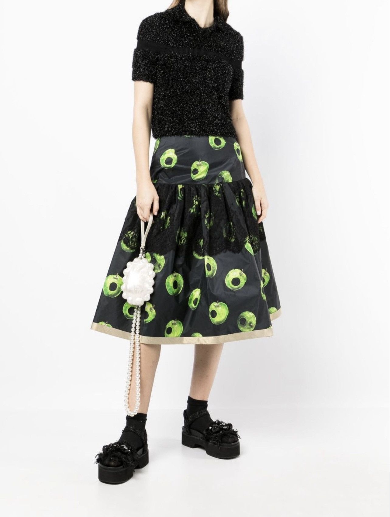Undercover UNDERCOVER Apple Print A-Line Skirt Size 27" / US 4 / IT 40 - 3 Thumbnail