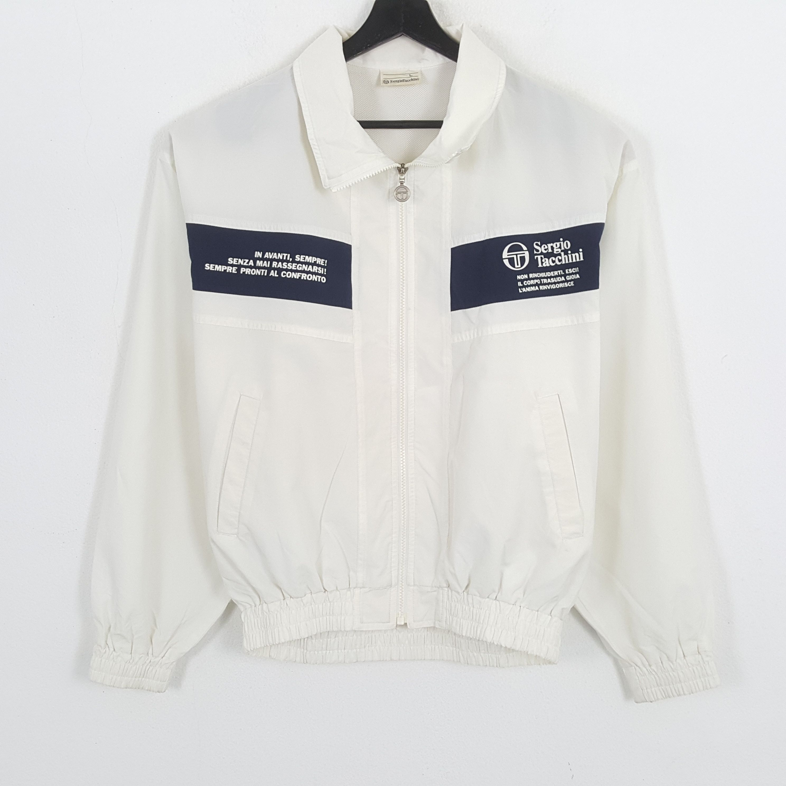 Sergio Tacchini × Vintage SERGIO TACCHINI Sportswear Style Windbreaker JACKET Size US XL / EU 56 / 4 - 1 Thumbnail