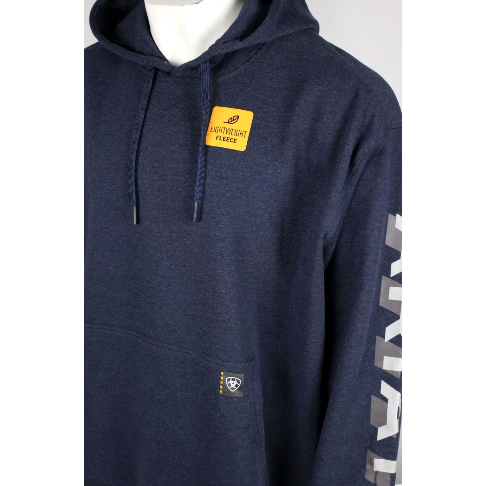 Ariat Ariat Rebar Lightweight Logo Hoodie Sweatshirt XXL Navy Heather Men’s Pullover Long Sleeve Graphic Print Blue Size US XXL / EU 58 / 5 - 4 Thumbnail