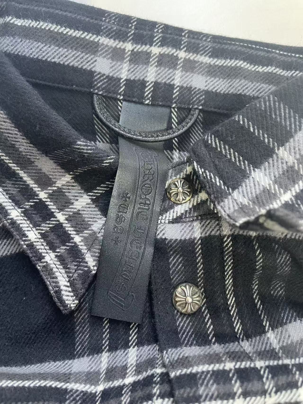 Chrome Hearts Chrome Hearts Black&Gray Work Dog Flannel Plaid Shirt Size US M / EU 48-50 / 2 - 4 Thumbnail