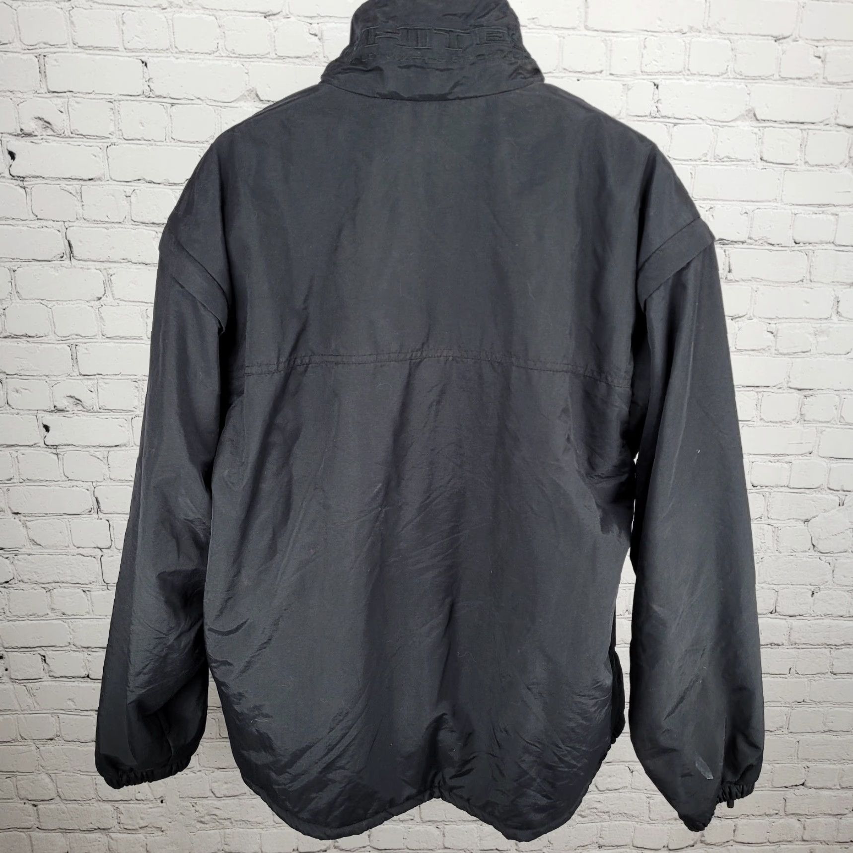 Vintage Whites Canada Black Insulated Fleece Lined Removable Sleeves Full Zip Jacket XL Mens Size US XL / EU 56 / 4 - 2 Thumbnail