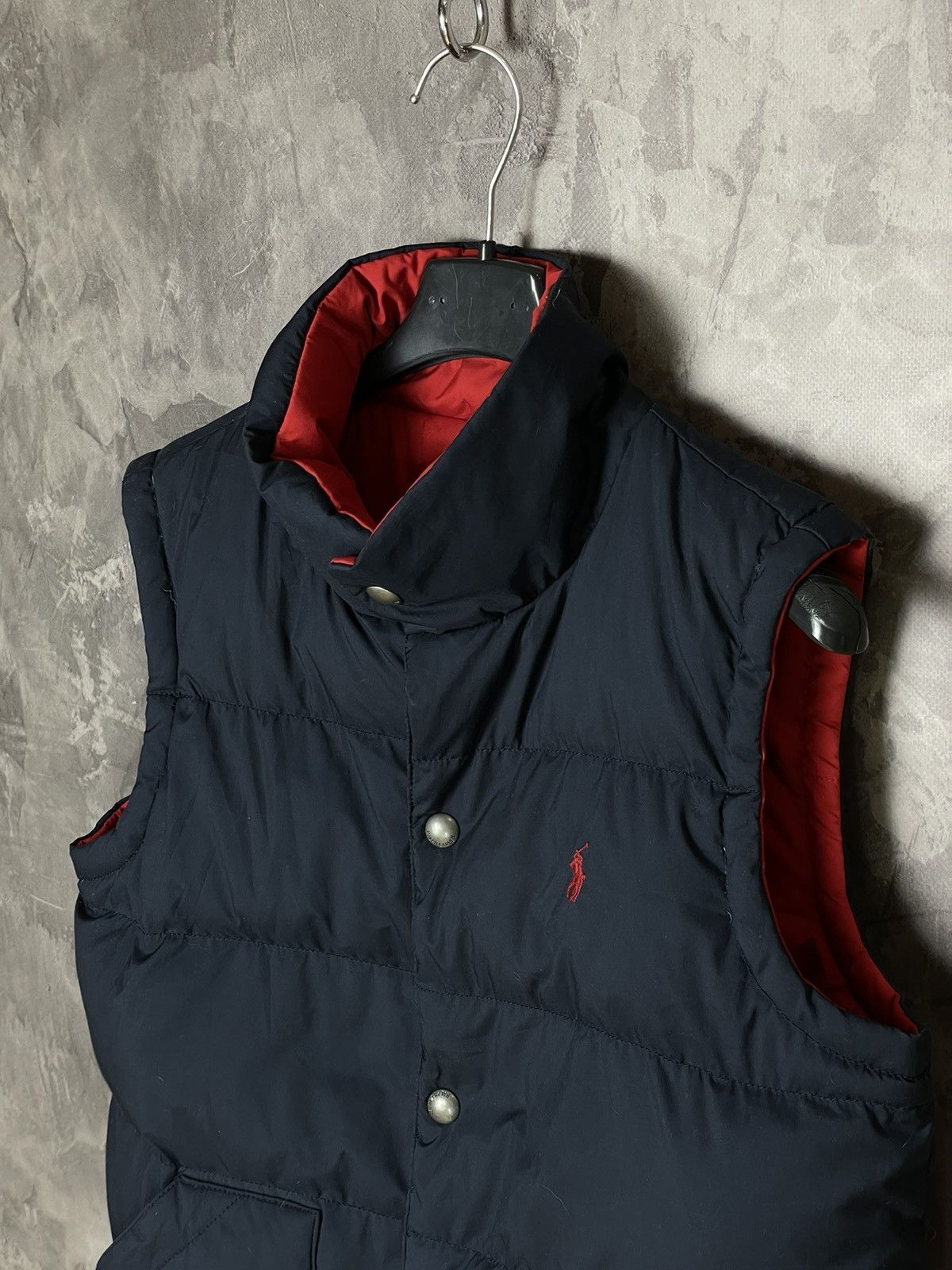 Vintage Polo Ralph Lauren Navy Blue Vintage 90s Puffer Vest Jacket Size S / US 4 / IT 40 - 8 Thumbnail