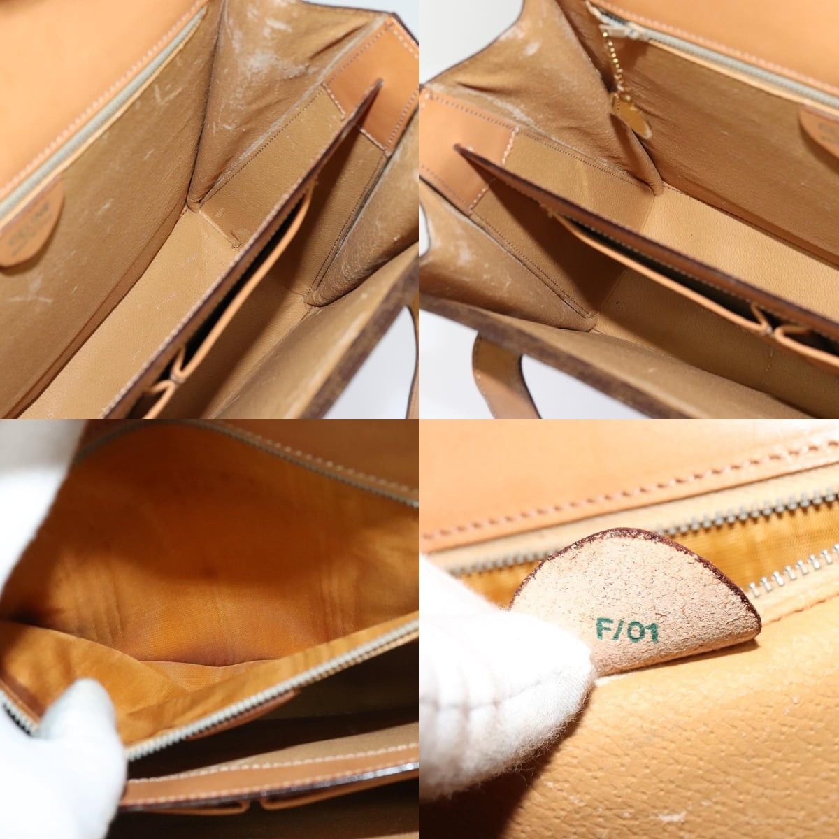 Celine CELINE Macadam Canvas Hand Bag Pvc Leather Brown Gold Size ONE SIZE - 12 Thumbnail