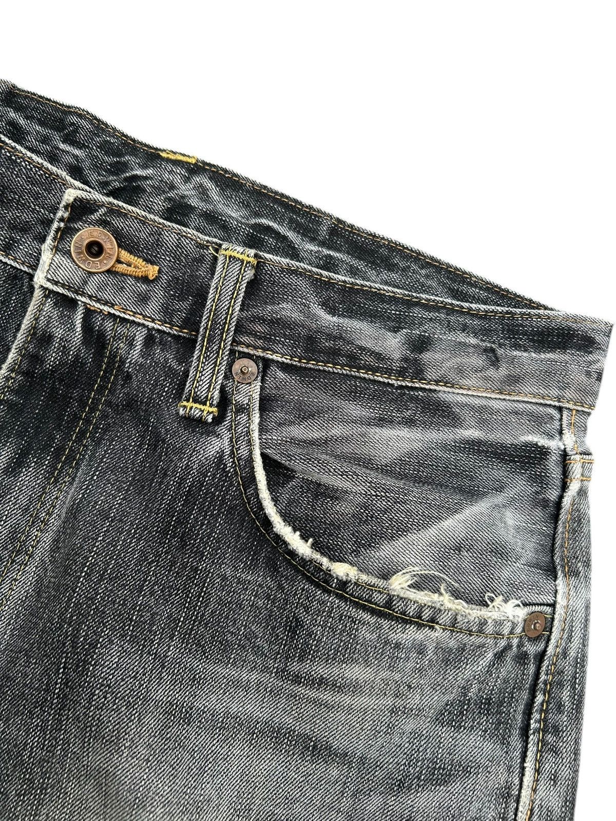 Kapital Thrashed Vintage Edwin 505ZX Selvedge Denim Jeans Size US 31 - 7 Thumbnail