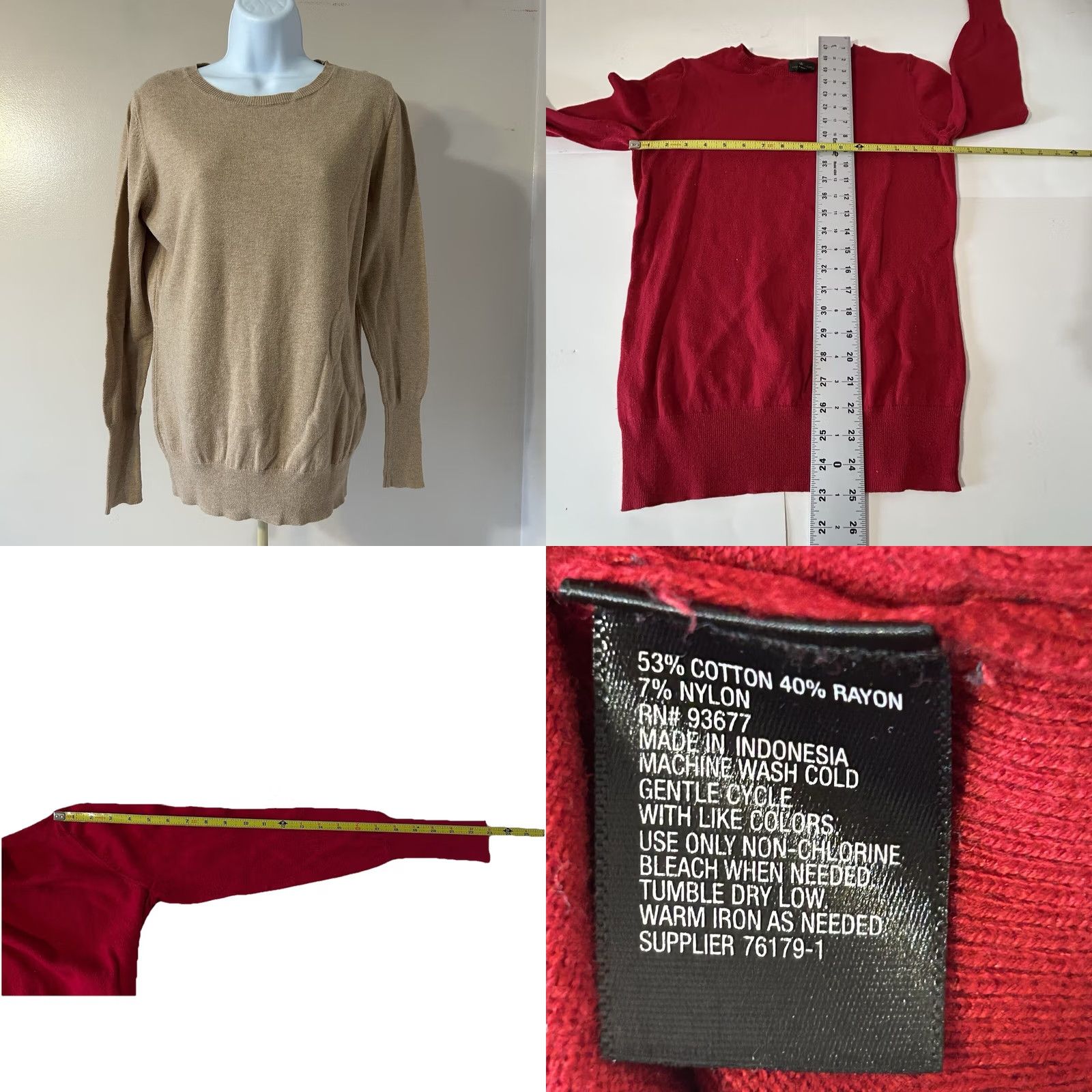 Worthington Worthington Sweaters Shirt Women Medium Multicolor Pullover Crew & V-neck Kn 3pc RN#93677 Holiday Casual/Party/Workwear Size M / US 6-8 / IT 42-44 - 10 Thumbnail
