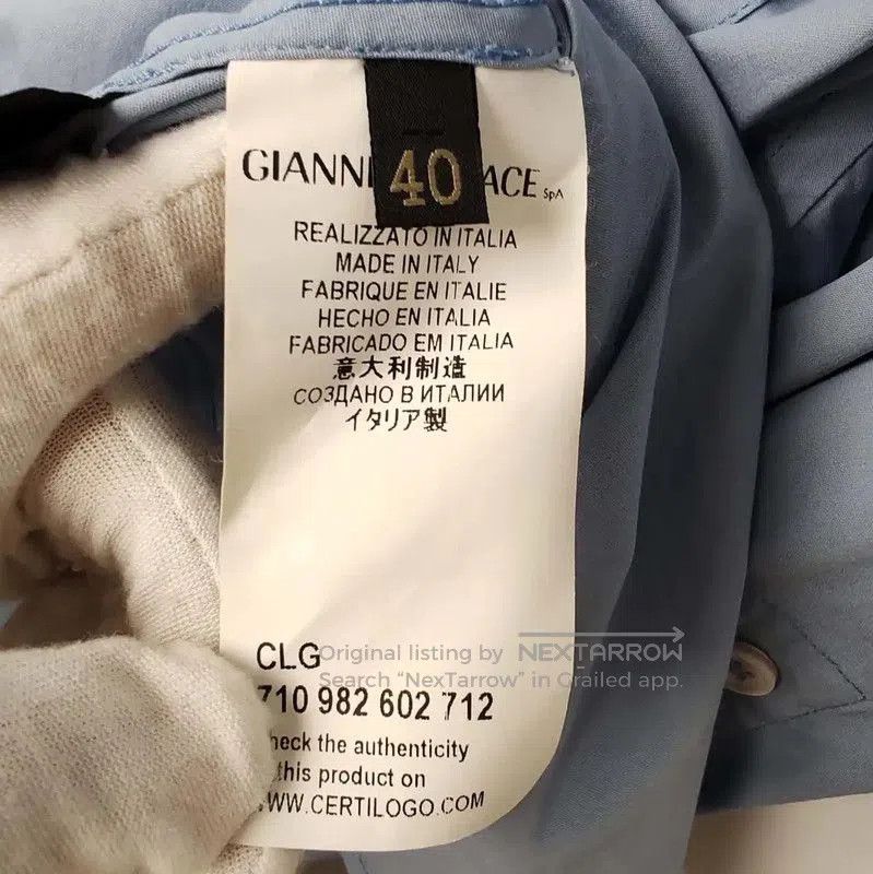 Versace Versace Men's Long Sleeve Blue Shirt . Size US L / EU 52-54 / 3 - 6 Thumbnail