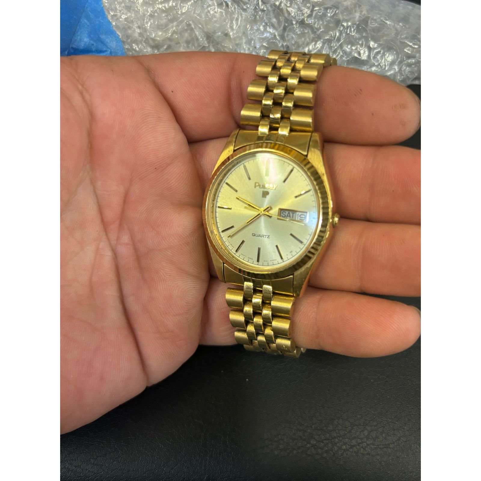 Pulsar Pulsar Presidential Gold Tone Men’s Watch! READ! Size ONE SIZE - 3 Thumbnail