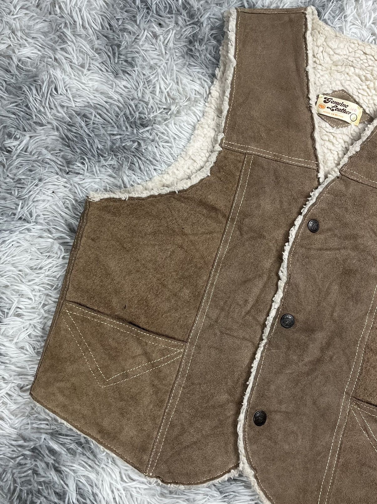 Genuine Leather Vintage Genuine Laether Vest Size M / US 6-8 / IT 42-44 - 2 Thumbnail