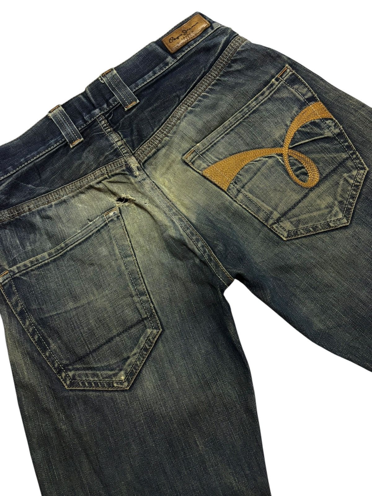 Pepe Jeans Vtg 90s Pepe Jeans Distressed Mudwashed Jeans Size US 30 / EU 46 - 6 Thumbnail