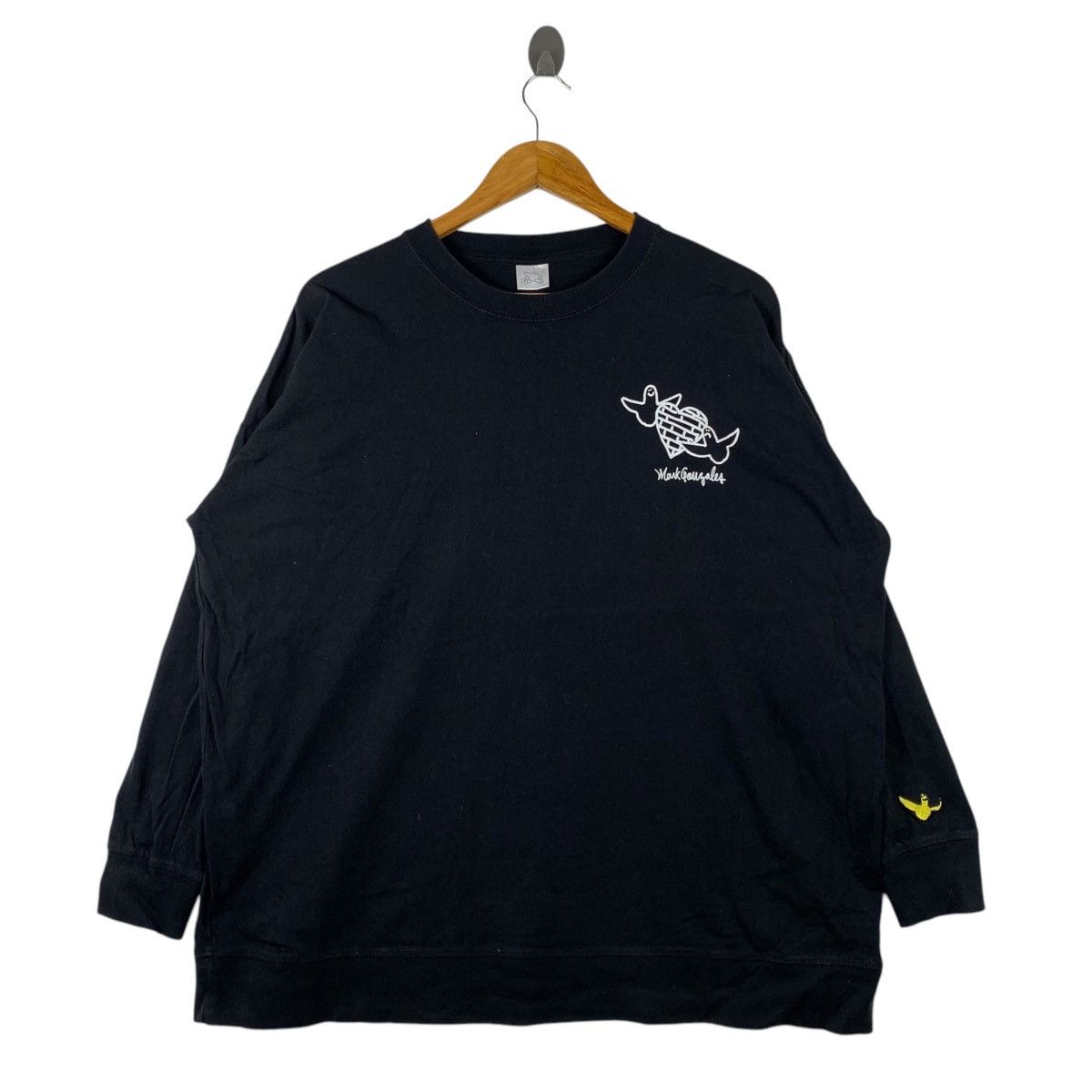 Vintage MARK GONZALES Down Hill Slalome Drawings Print Black Shirt Size US M / EU 48-50 / 2 - 3 Thumbnail