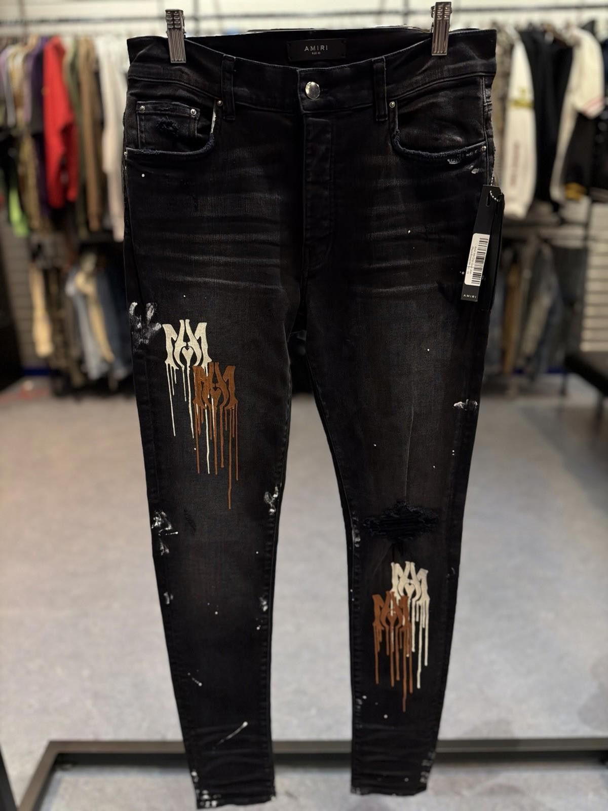 Amiri Size 33 - Amiri Paint Leg Black Jeans 100% Authentic NEW Size US 33 - 3 Thumbnail