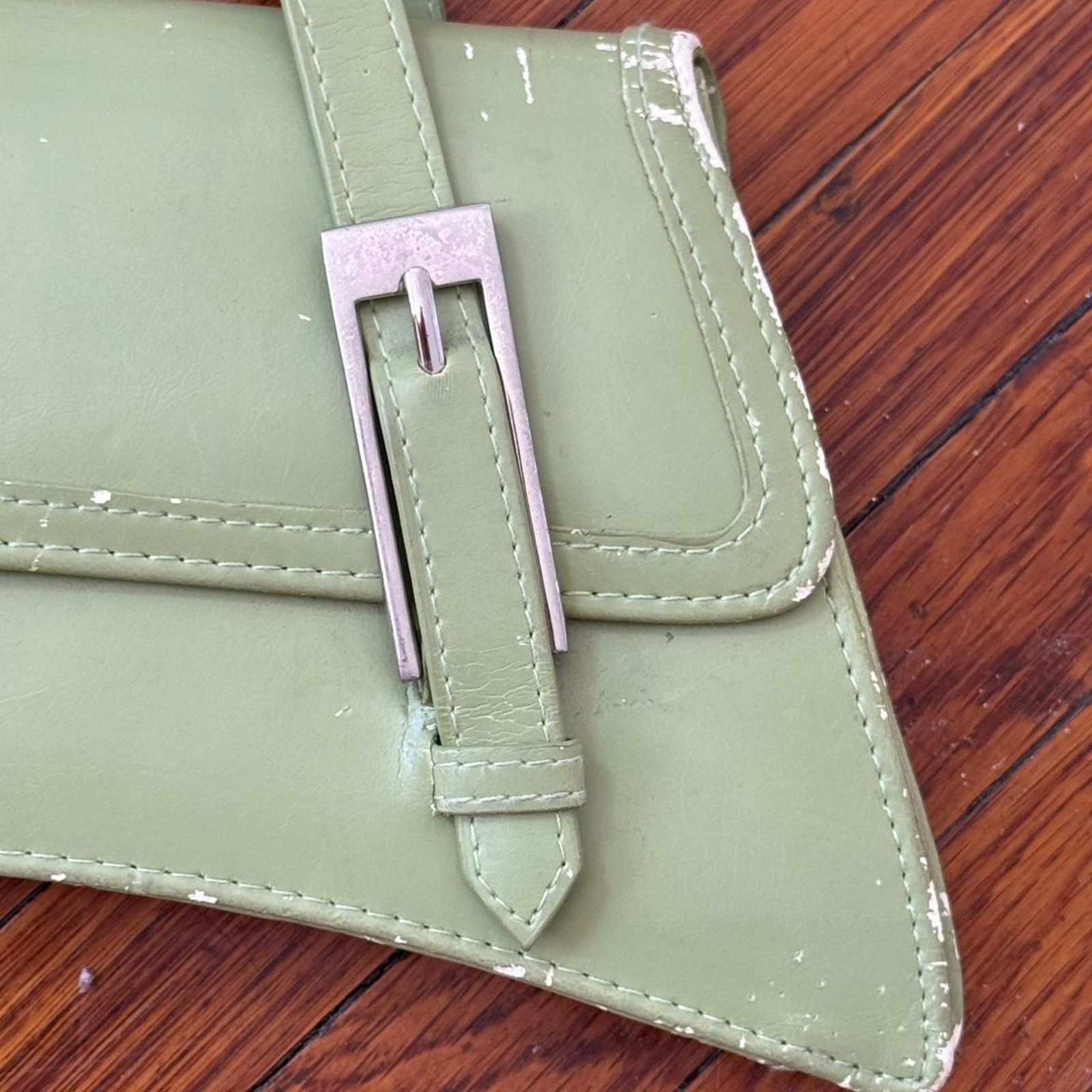 Vintage 🍏 Mint Y2K Shoulder Bag – angular baguette shape Size ONE SIZE - 3 Thumbnail