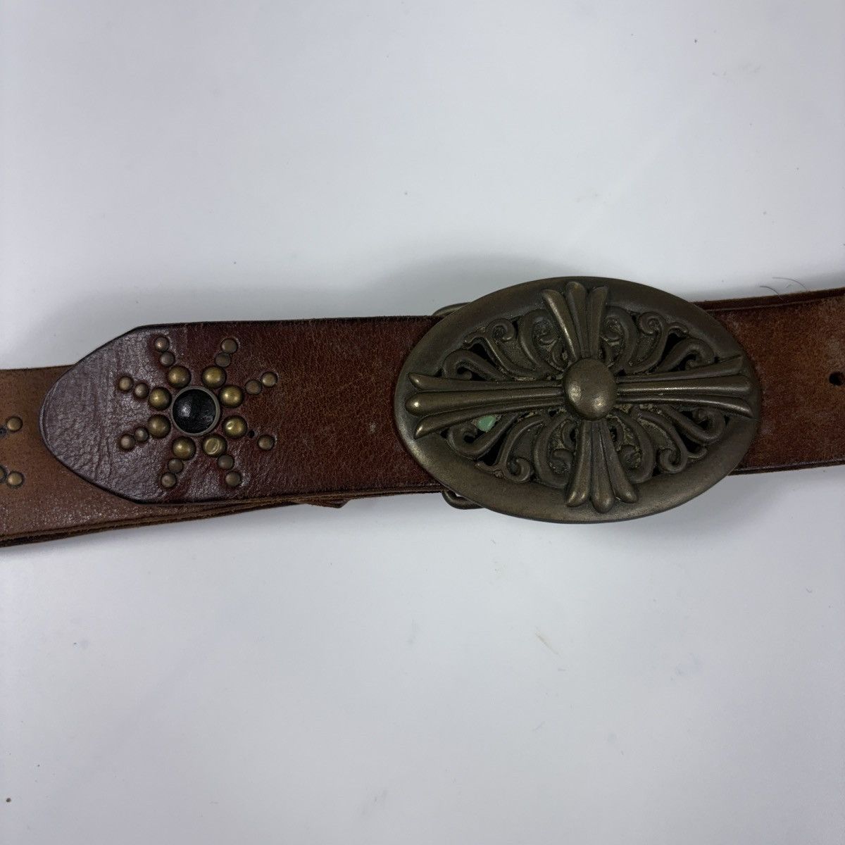 Vintage Vintage studded leather belt Size ONE SIZE - 3 Thumbnail