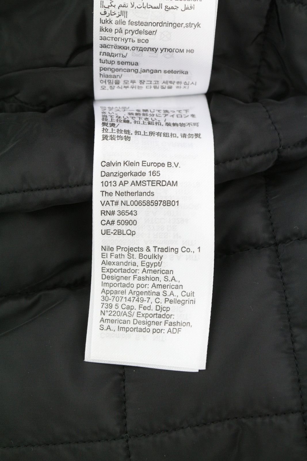 Calvin Klein M Black Logo Print Insulated Loose Fit Bomber 86393 Size US M / EU 48-50 / 2 - 12 Thumbnail