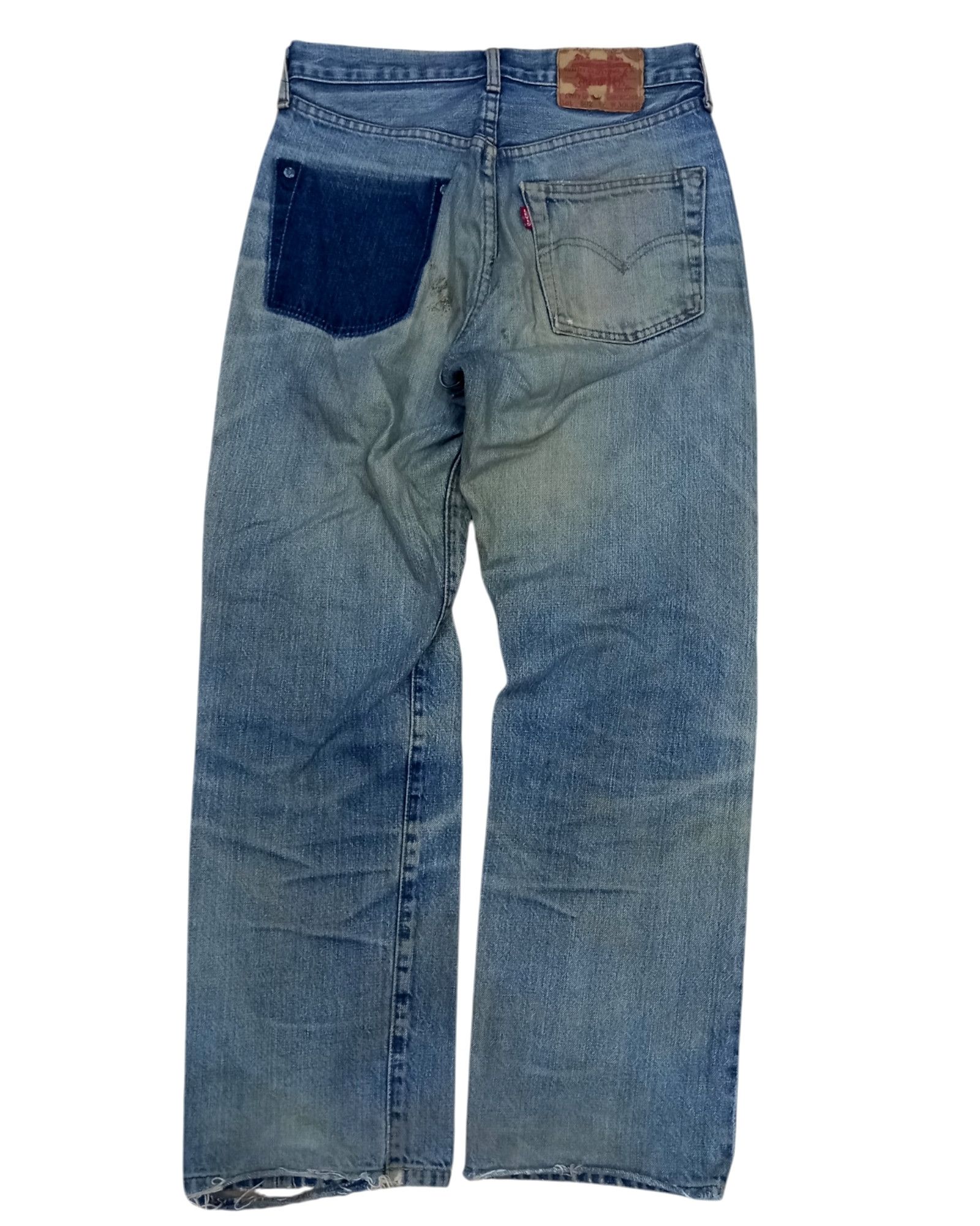 Levi's Vintage 90s 00s Thrashed Levi's 502 BIG E Selvedge Size US 30 / EU 46 - 2 Thumbnail
