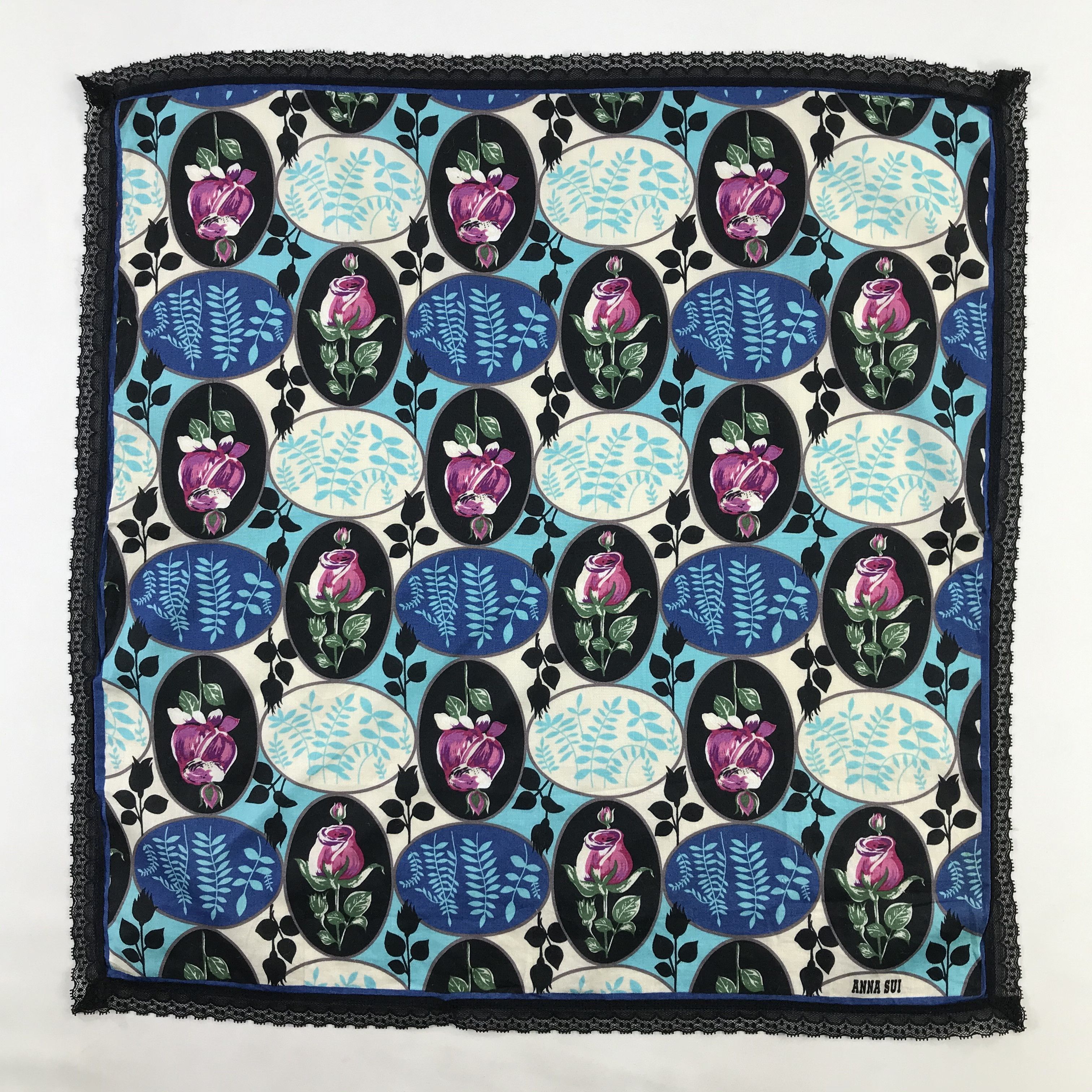 Anna Sui × Vintage Anna Sui Bandana / Handkerchief / Neckerchief - S1081 Size ONE SIZE - 1 Thumbnail